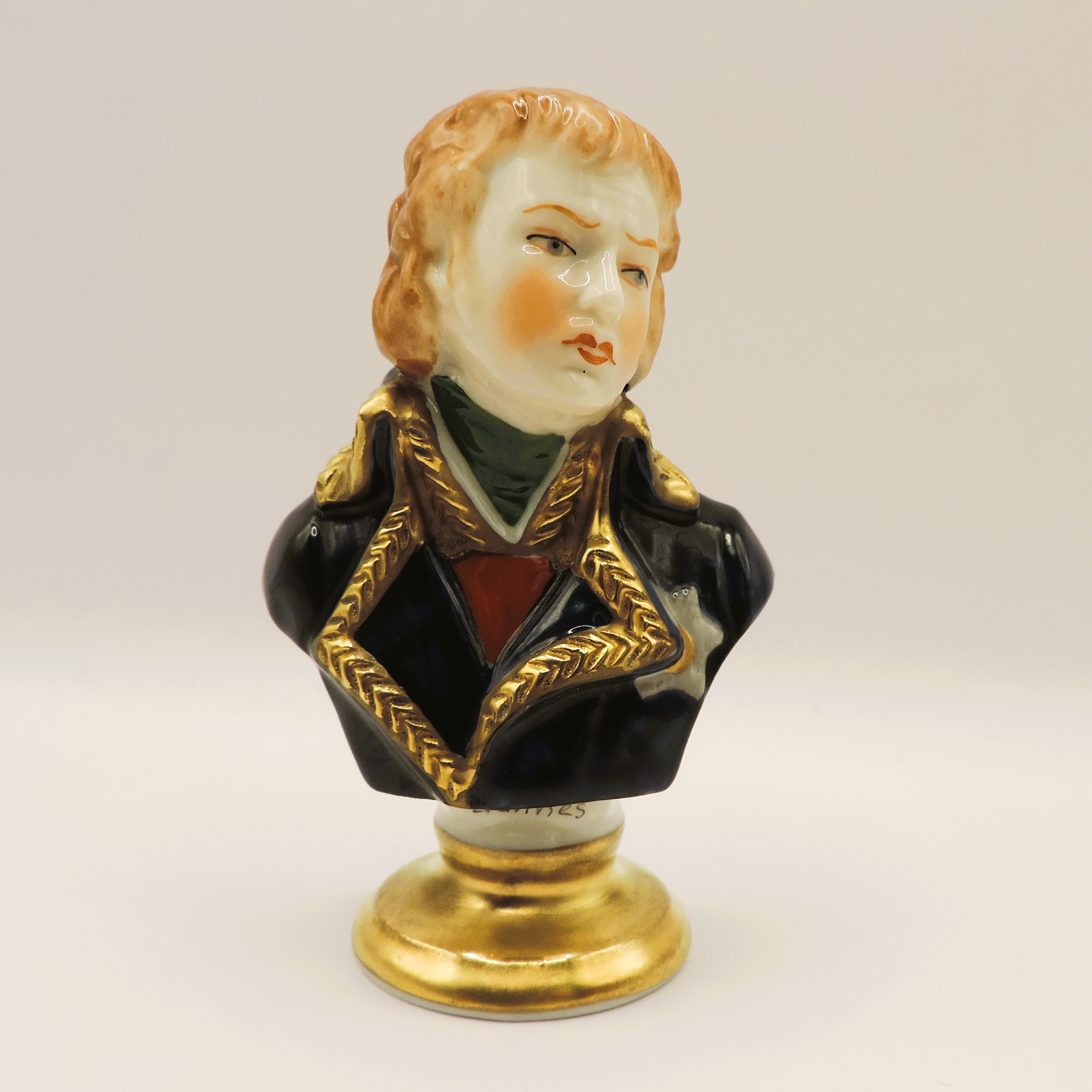 Rudolf Kammer Volkstedt Miniature Porcelain Bust of Napoleon Marshal Jean Lannes - Image 2 of 8
