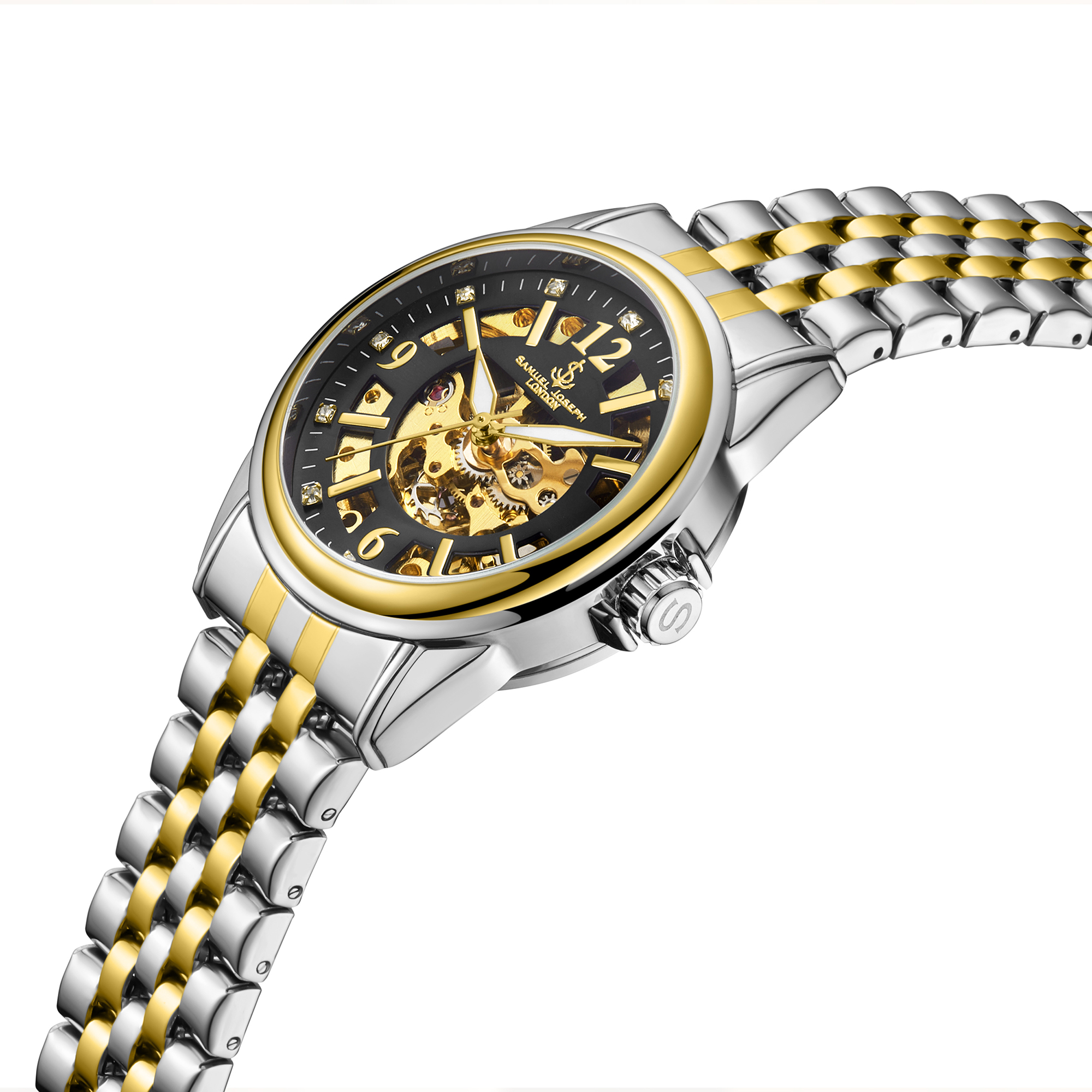 Samuel Joseph Limited Edition Skeleton Jubilee Two Tone Watch - Free Delivery & 2 Year Warranty - Image 2 of 5