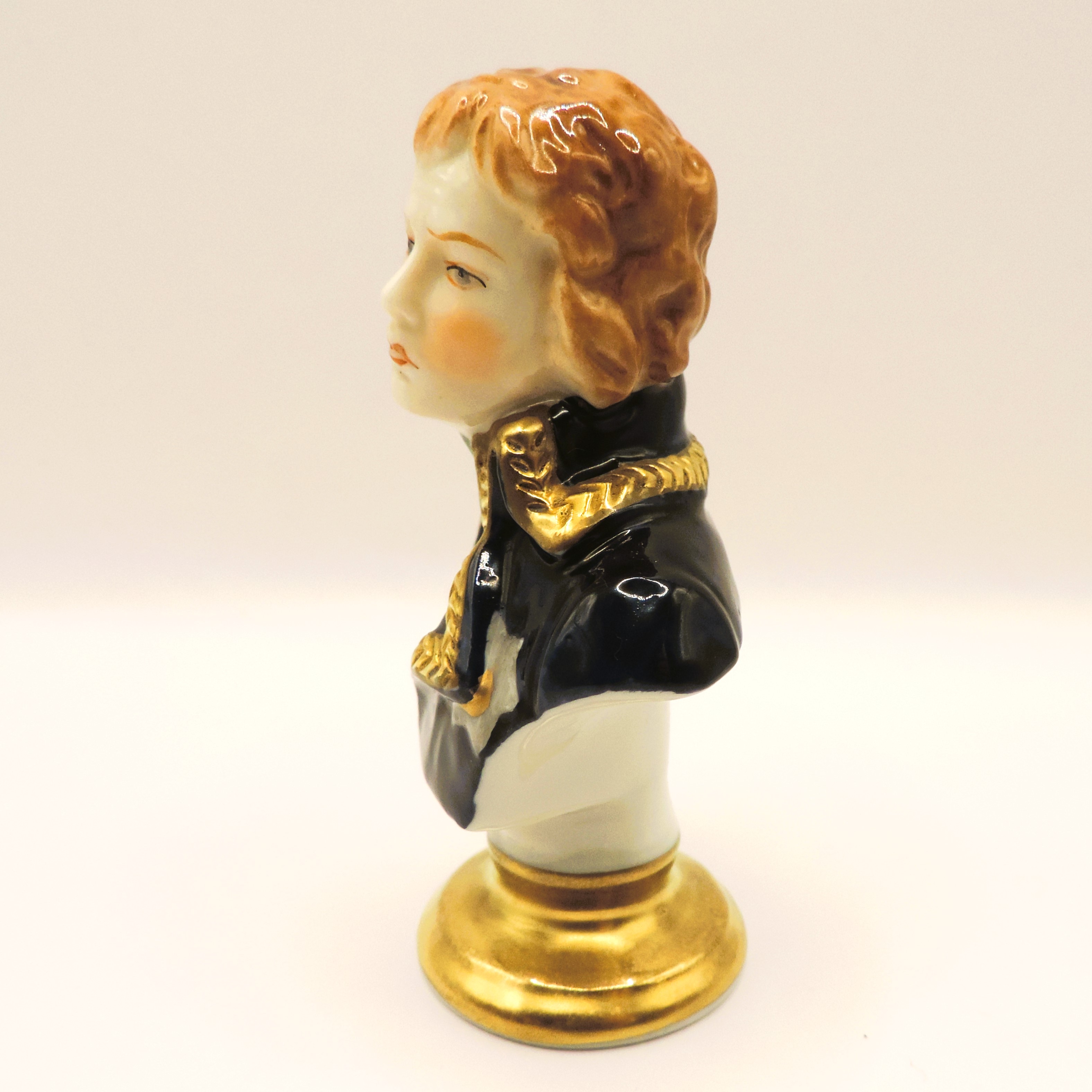 Rudolf Kammer Volkstedt Miniature Porcelain Bust of Napoleon Marshal Jean Lannes - Image 3 of 8