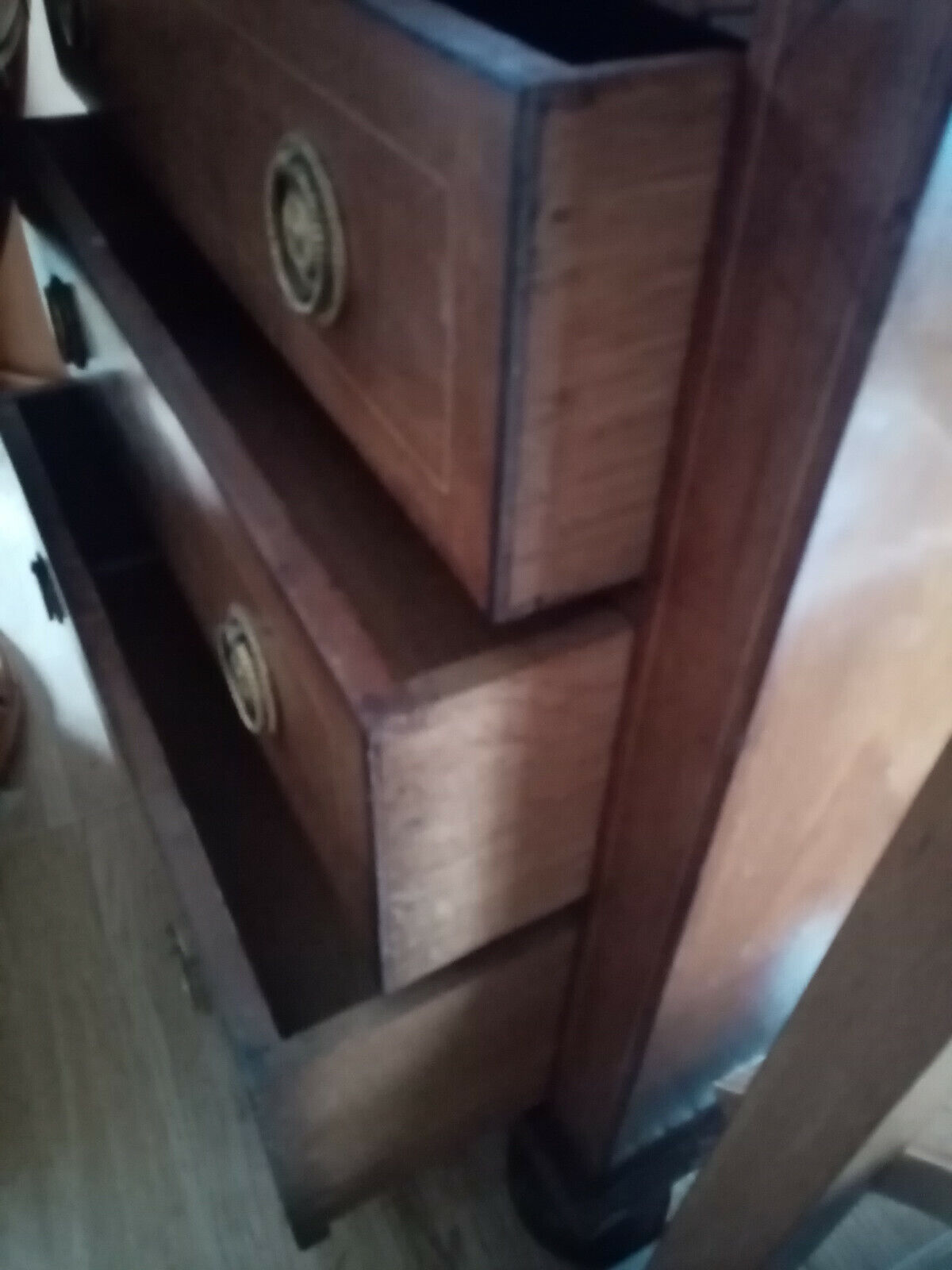 Antique Rare Georgian Mahogany Bachelor's Wash Stand Chest of 3 Drawers - Image 6 of 9