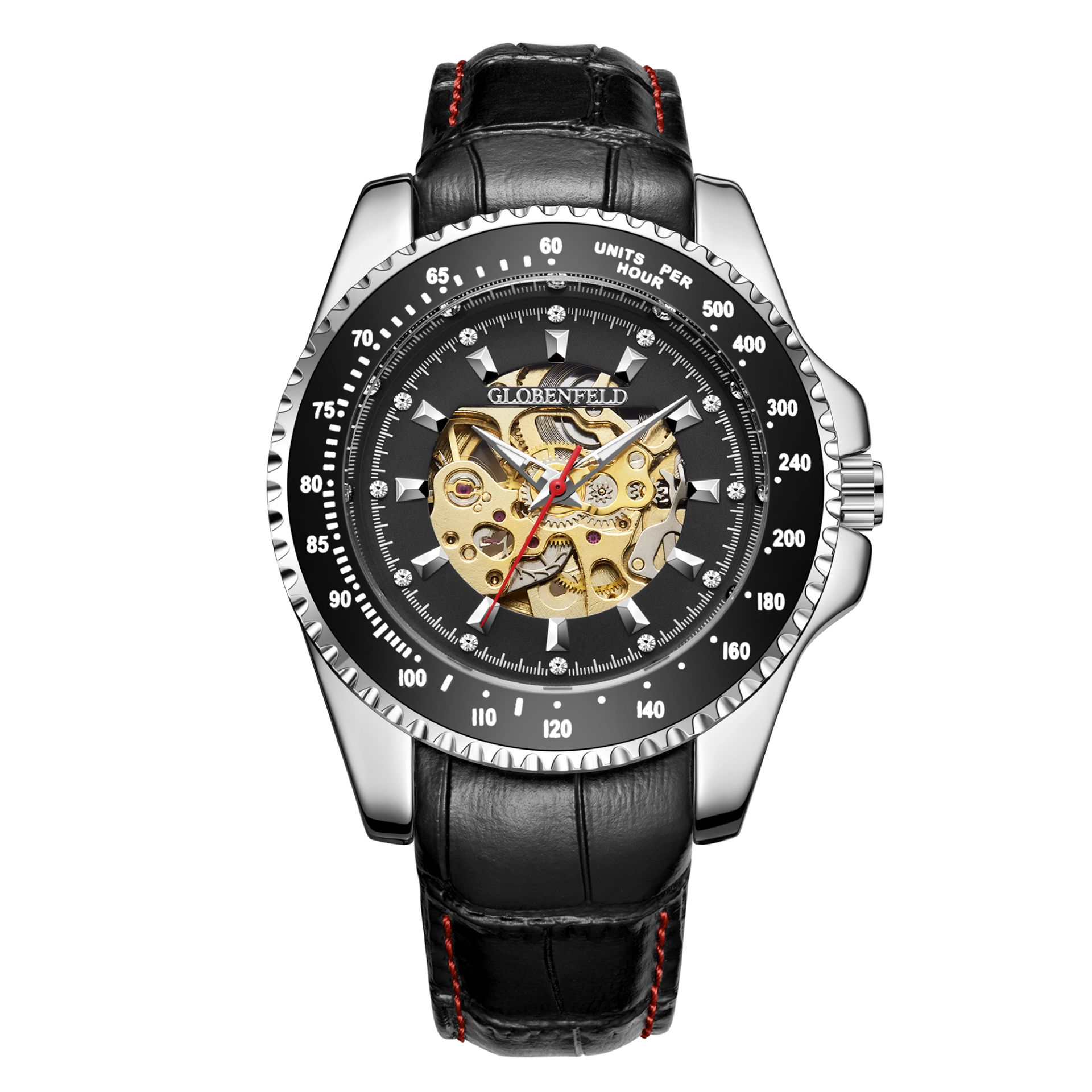 Hand Assembled Globenfeld Limited Edition Cage Black Watch - Free Delivery & 5 Year Warranty