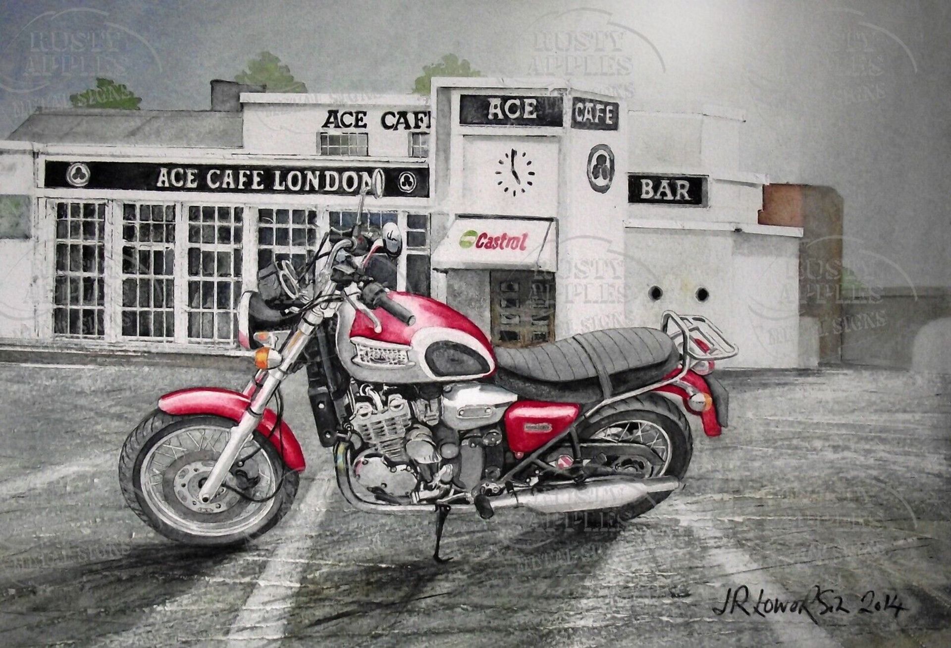 Triumph Bonneville T100 Extra Large Metal Wall Art