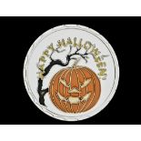 Halloween Coin Pumpkin and Witch On Broom Coin