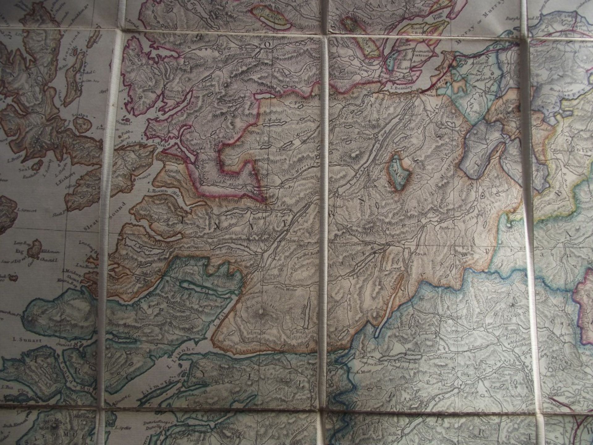 Stanford's Road and Railway Map of Scotland - 1858 - 24 Panels Laid On Linen - Image 13 of 25