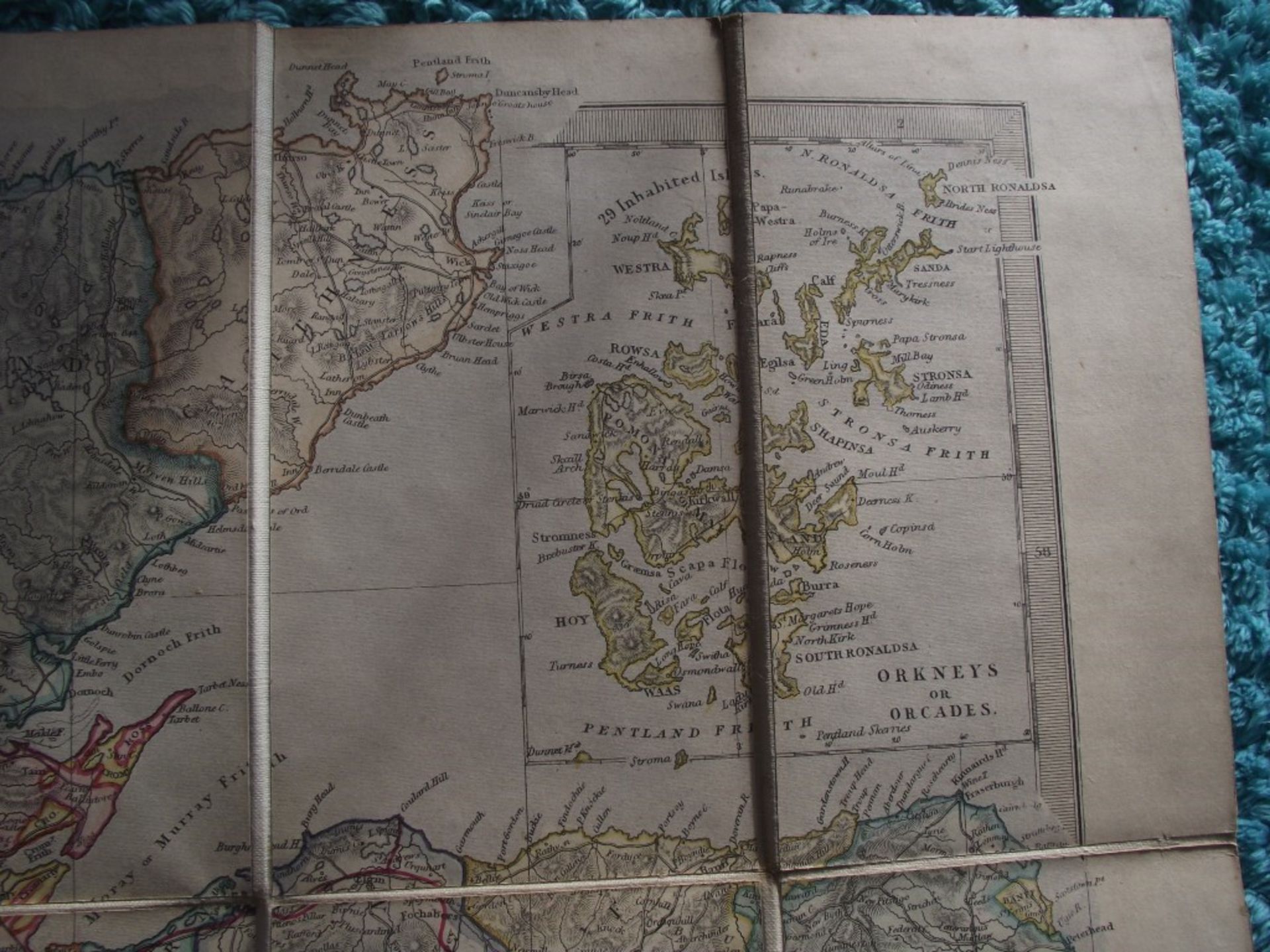 Stanford's Road and Railway Map of Scotland - 1858 - 24 Panels Laid On Linen - Image 17 of 25