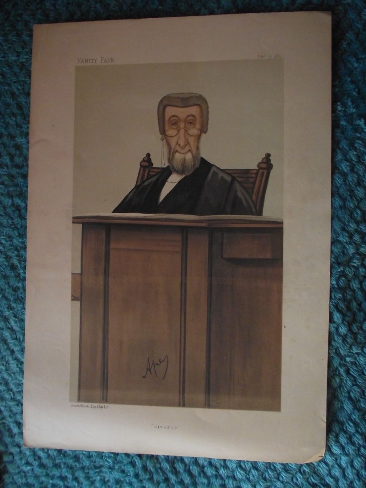 23 x Original Vanity Fair Lithographs -1886-1888 - Vincent Brooks, Day & Son Printers - Image 26 of 33