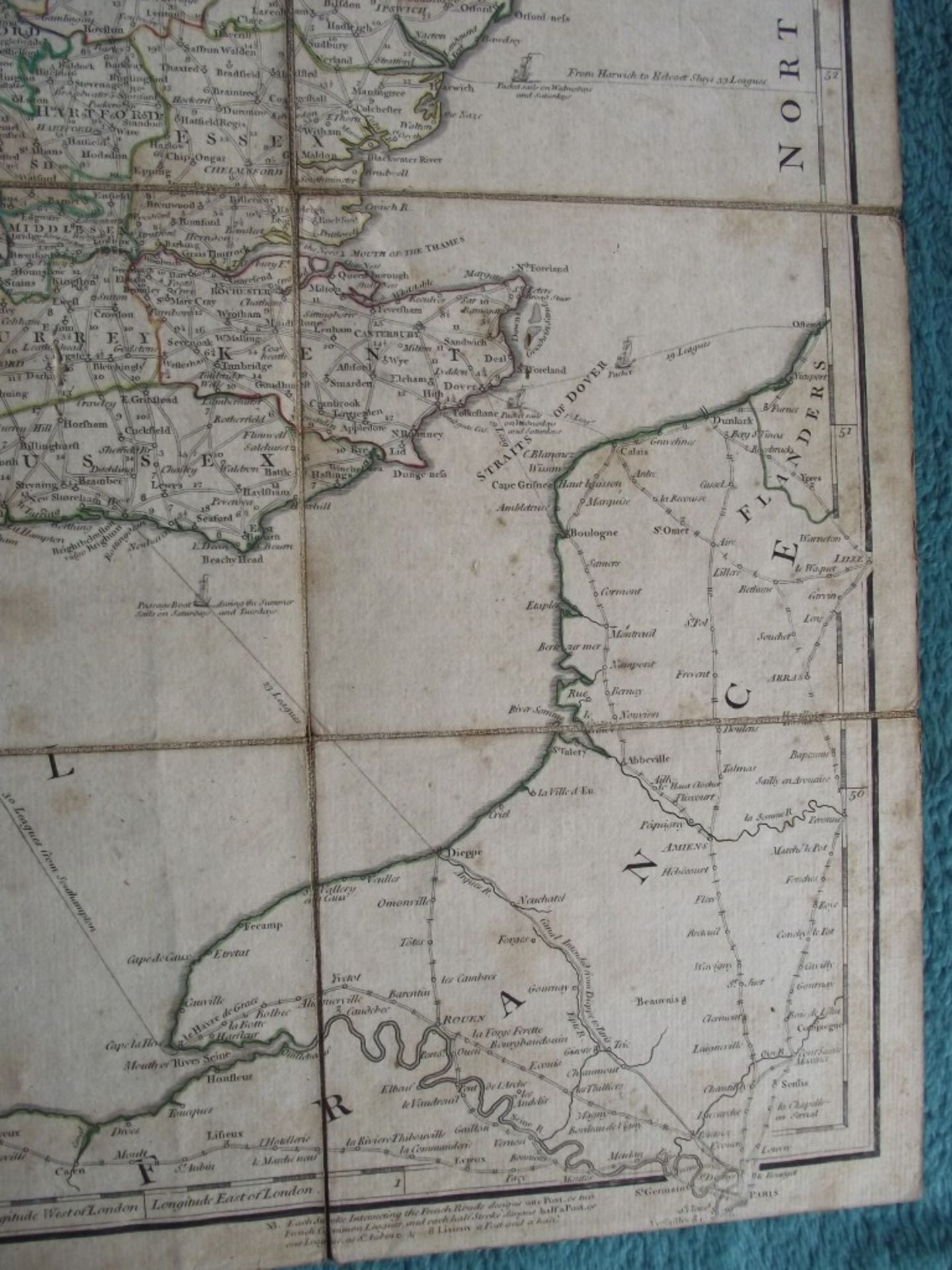 A New Map of The Roads of England and Scotland - Laurie & Whittle - 1794 - With Original Case - Image 12 of 32