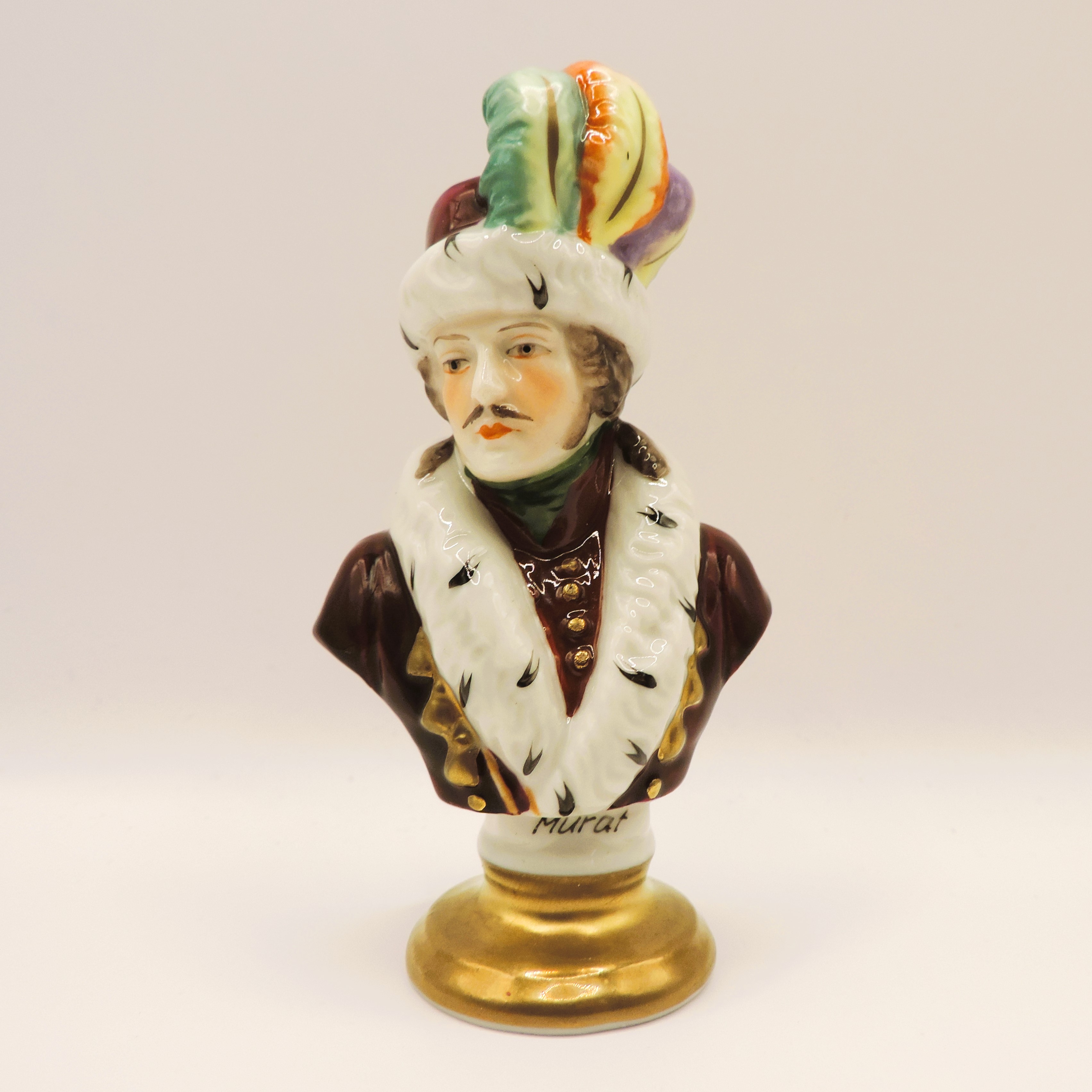Rudolf Kammer Volkstedt Miniature Porcelain Bust of Napoleonic General Murat - Image 9 of 9