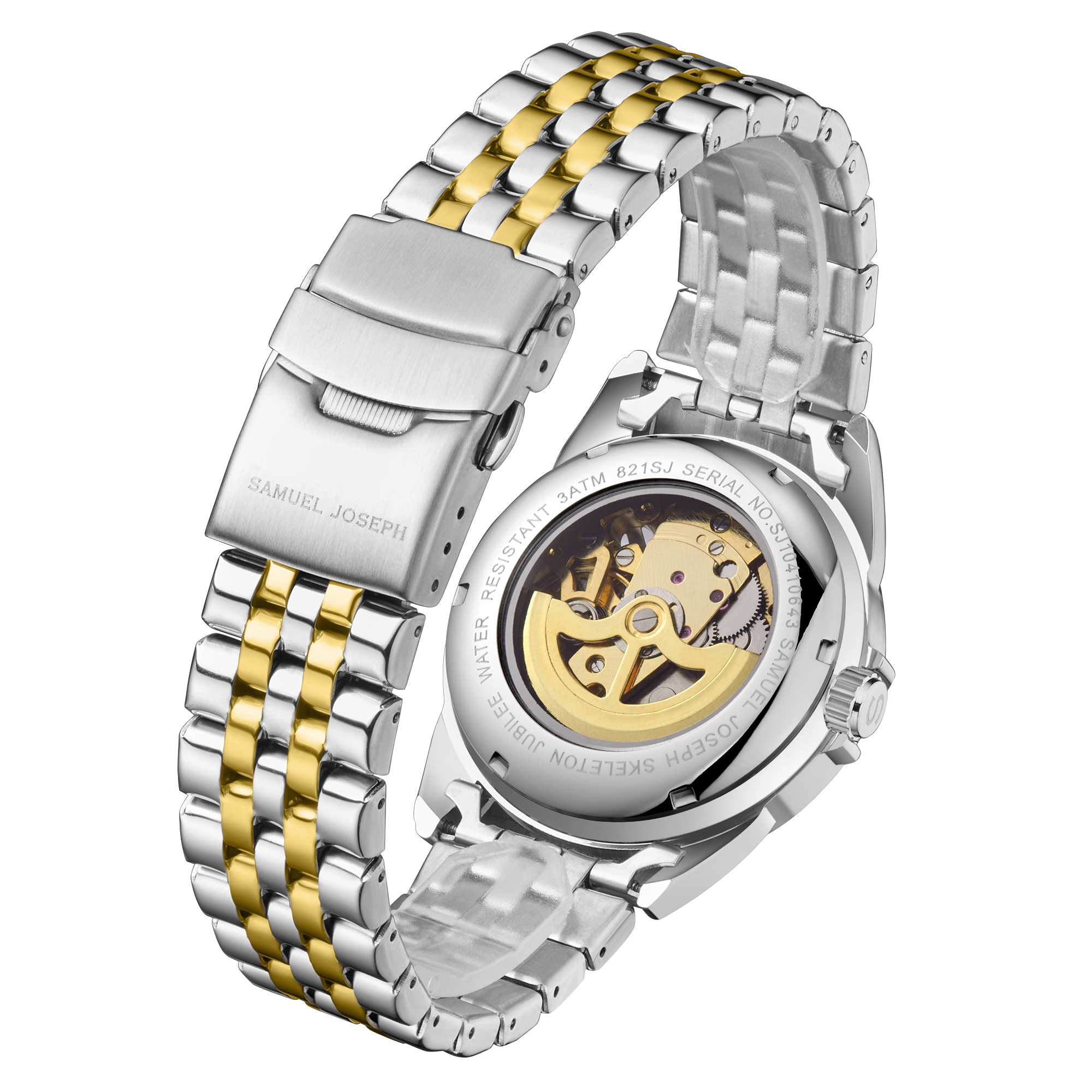 Samuel Joseph Limited Edition Skeleton Jubilee Two Tone Watch - Free Delivery & 2 Year Warranty - Image 3 of 5