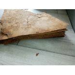 Large Quantity of Exotic Antique Walnut Veneers Inc. Burl, Oyster, Etc. Up To 1M In Length