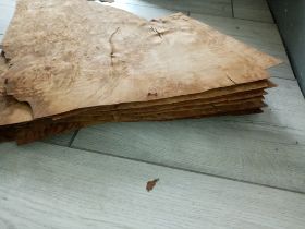 Large Quantity of Exotic Antique Walnut Veneers Inc. Burl, Oyster, Etc. Up To 1M In Length