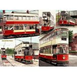 Manchester Trams Multi Montage Extra Large Metal Wall Art.