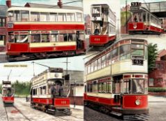 Manchester Trams Multi Montage Extra Large Metal Wall Art.