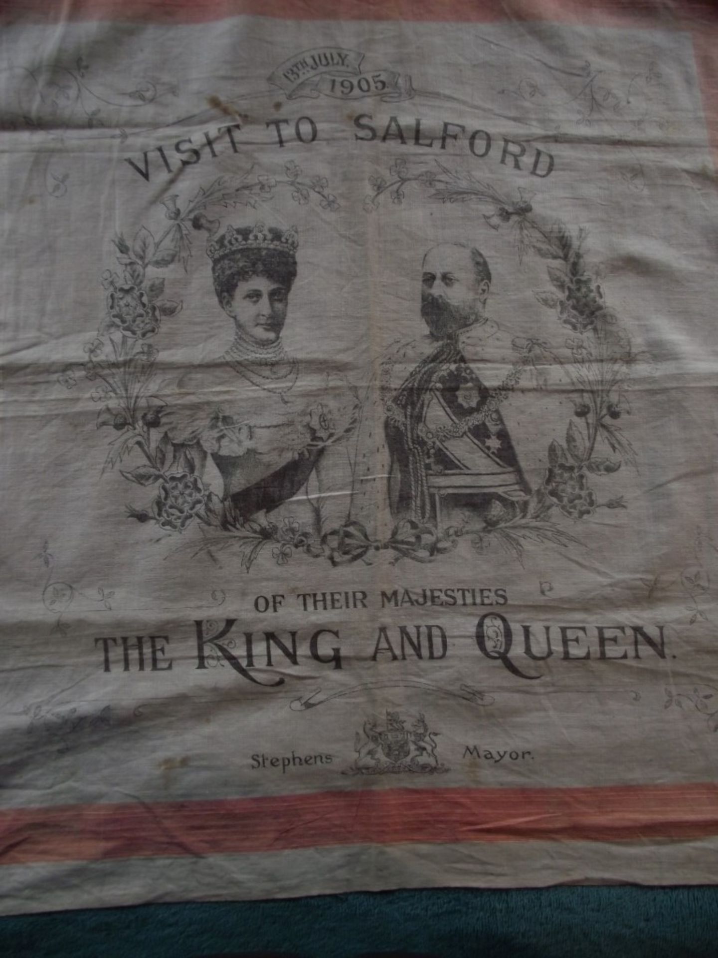 Commemorative Handkerchief - Royal Visit To Salford July 13th 1905 - Image 12 of 12
