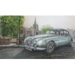 Daimler 250 1960’s Classic Car Extra Large Metal Wall Art.