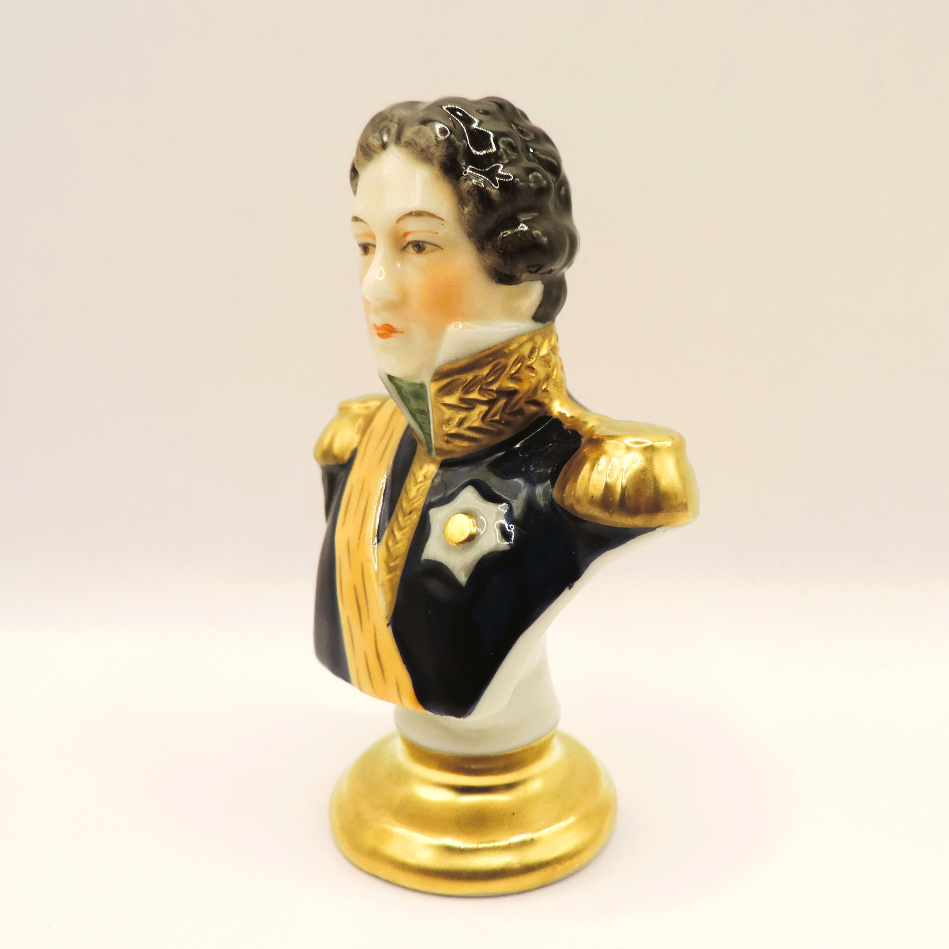 Rudolf Kammer Volkstedt Porcelain Bust of Napoleonic Marshal General Jean-de-Dieu Soult - Image 5 of 8