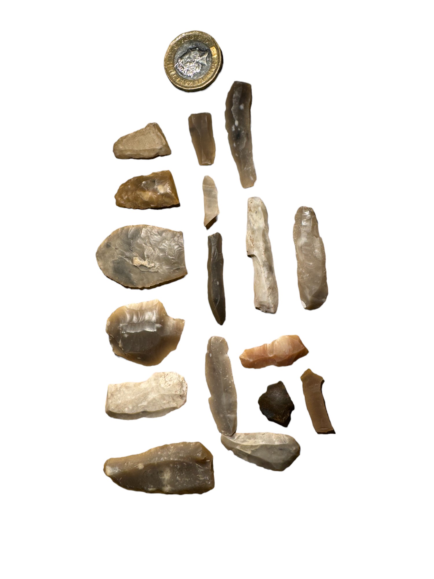 Antiquities: English Neolithic Stone Age Scraper Collection, Yorkshire Finds