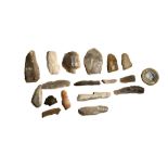 Antiquities: English Neolithic Stone Age Scraper Collection, Yorkshire Finds