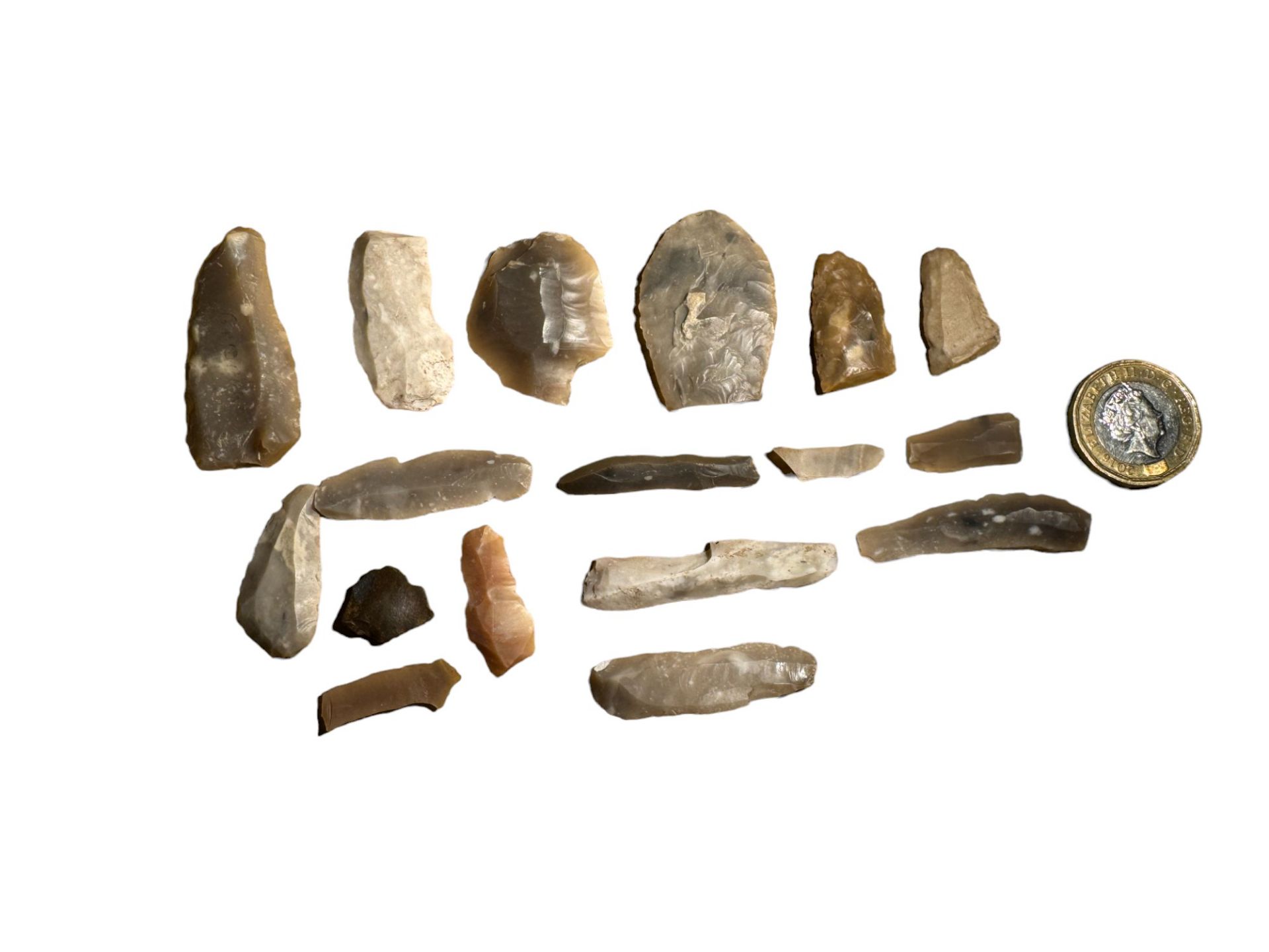 Antiquities: English Neolithic Stone Age Scraper Collection, Yorkshire Finds