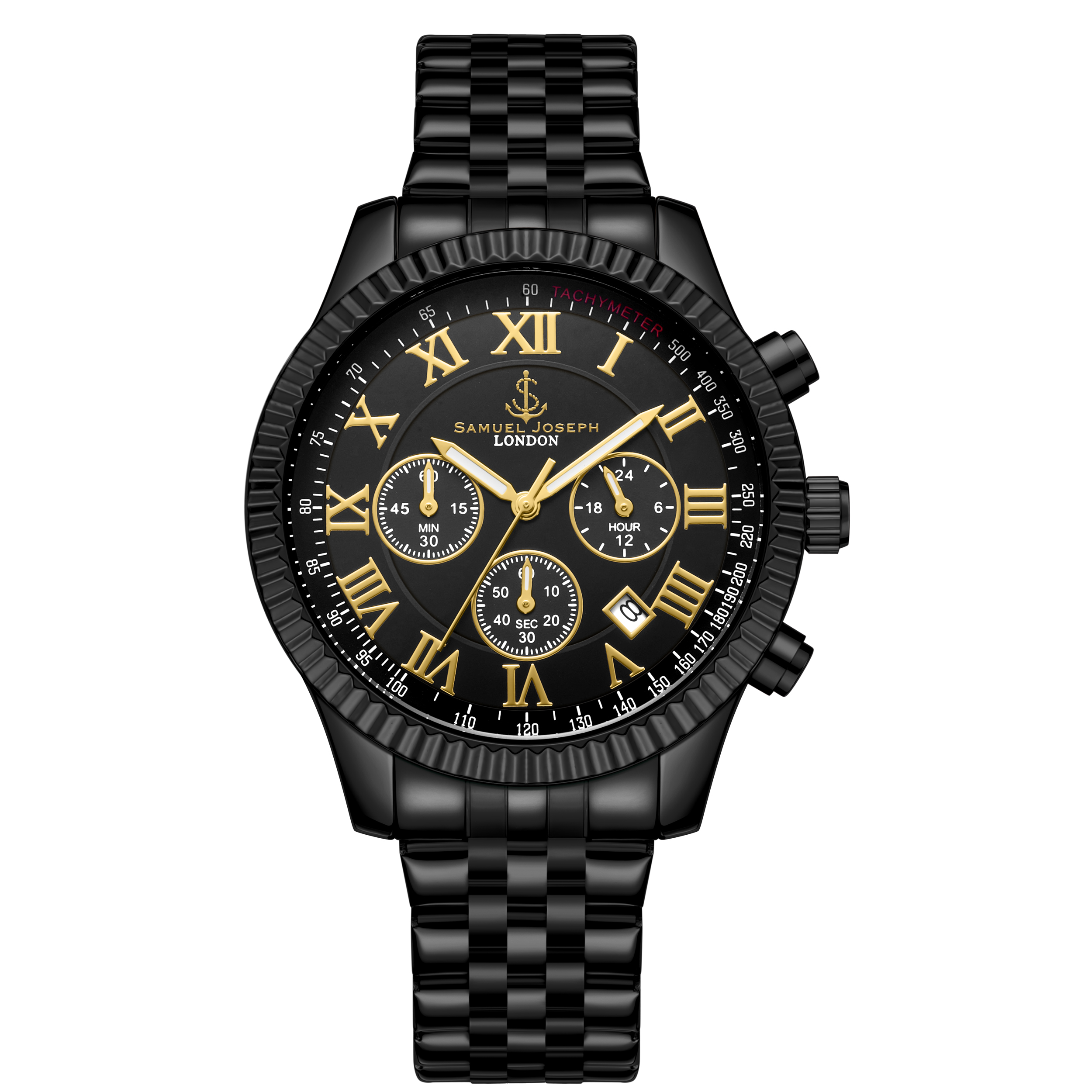 Samuel Joseph Limited Edition Speed Exquisite Black Mens Watch - Free Delivery & 2 Year Warranty