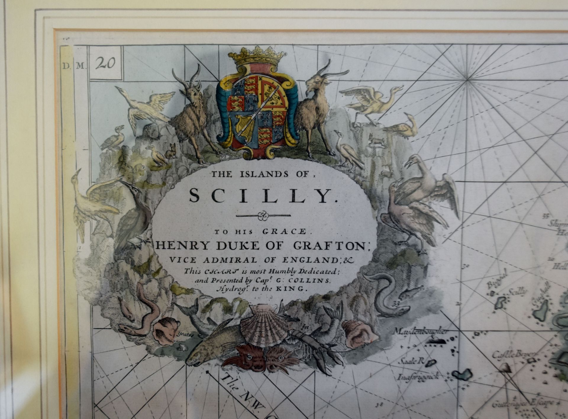 Map of The Isles of Scilly by Captain Greenville Collins c. 1774 - Image 2 of 5