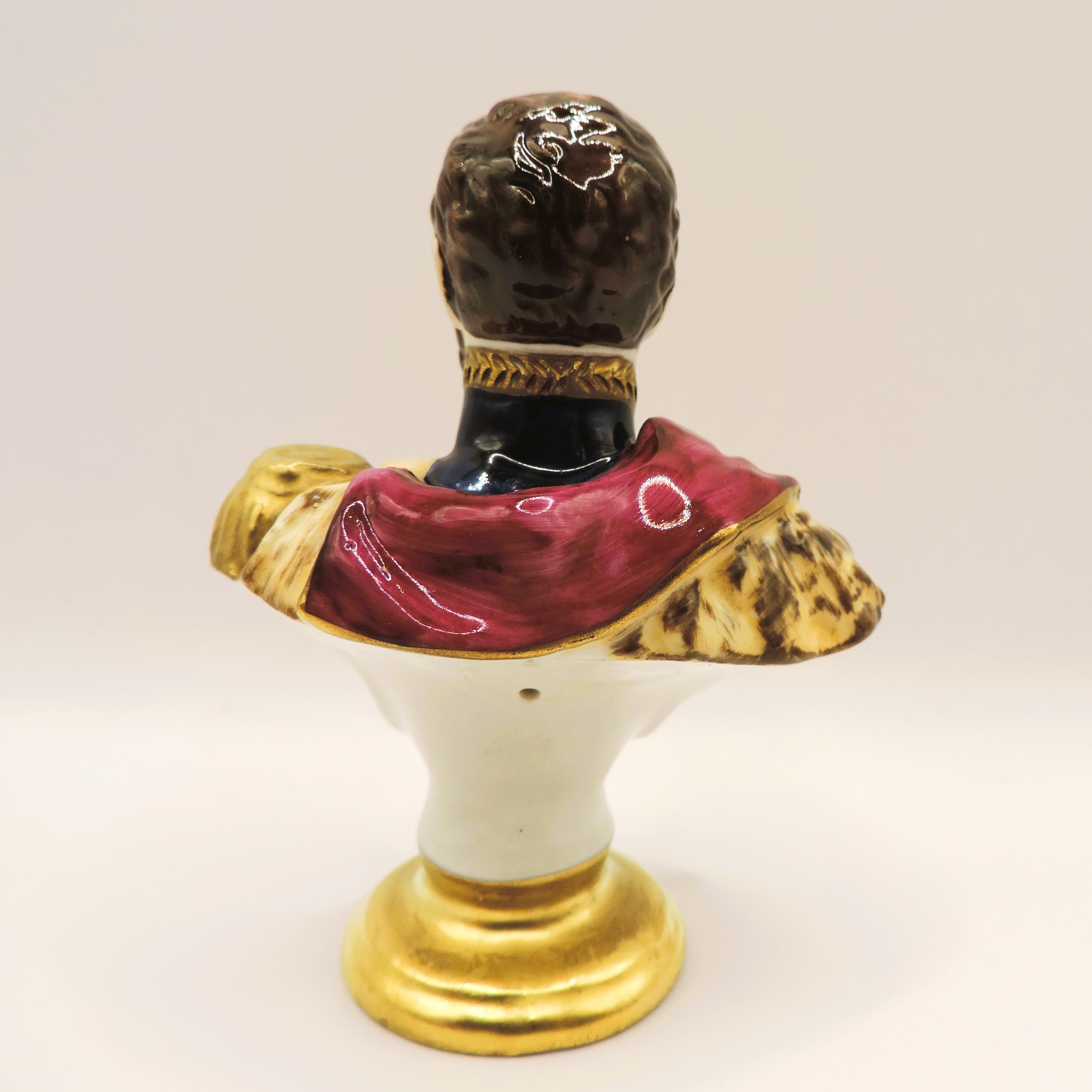 Rudolf Kammer Volkstedt Miniature Porcelain Bust of Napoleonic Marshal Poniatowski - Image 4 of 9