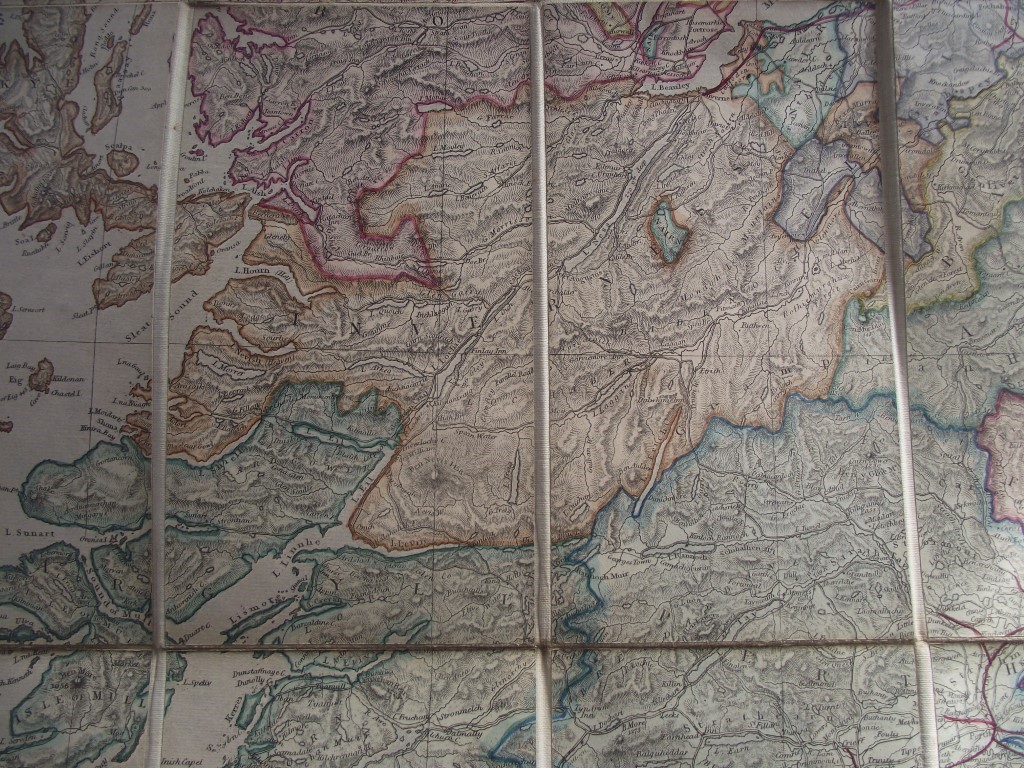 Stanford's Road and Railway Map of Scotland - 1858 - 24 Panels Laid On Linen - Image 11 of 25