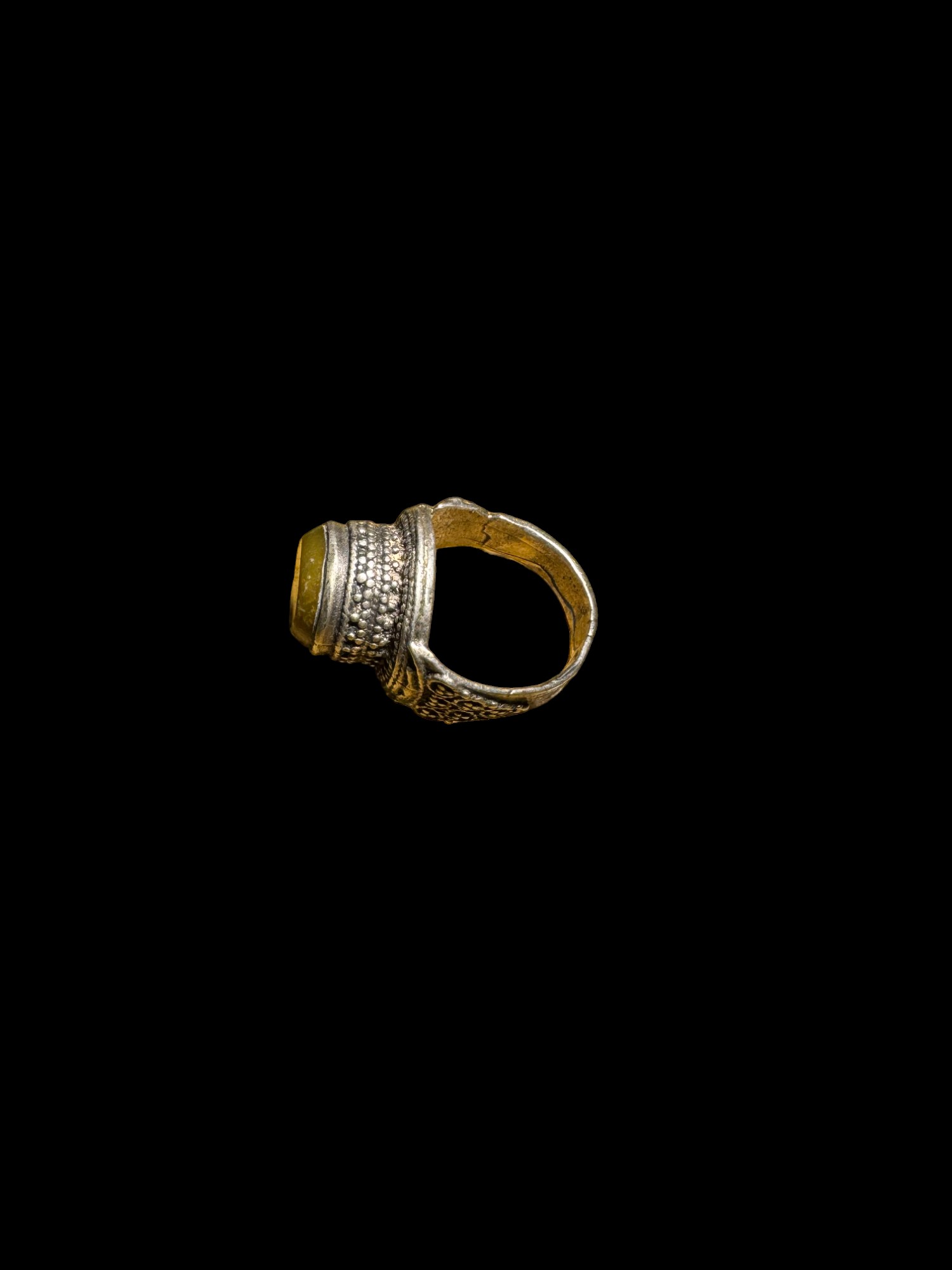 Ottoman Stone White Metal Ring Size S - Image 2 of 2