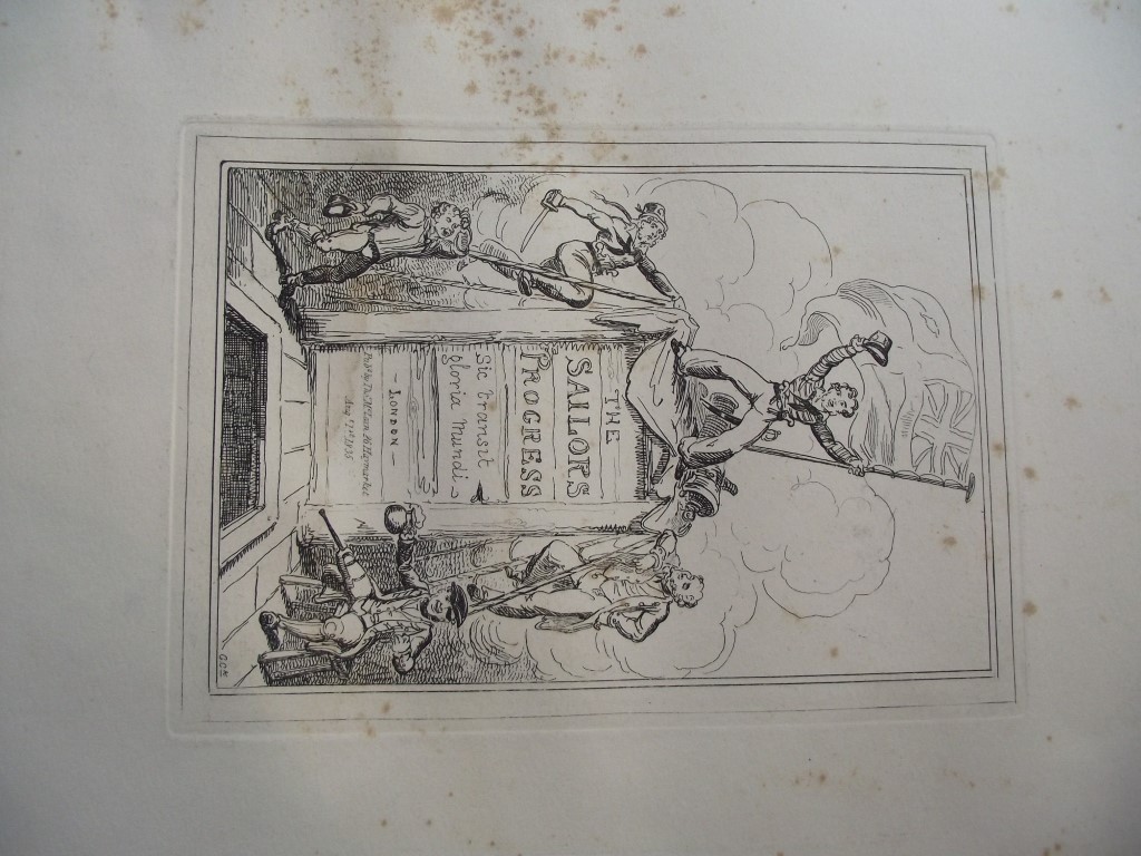 9 x Engravings "Sailors Progress" By George Cruikshank - Circa 1800's - Image 2 of 11