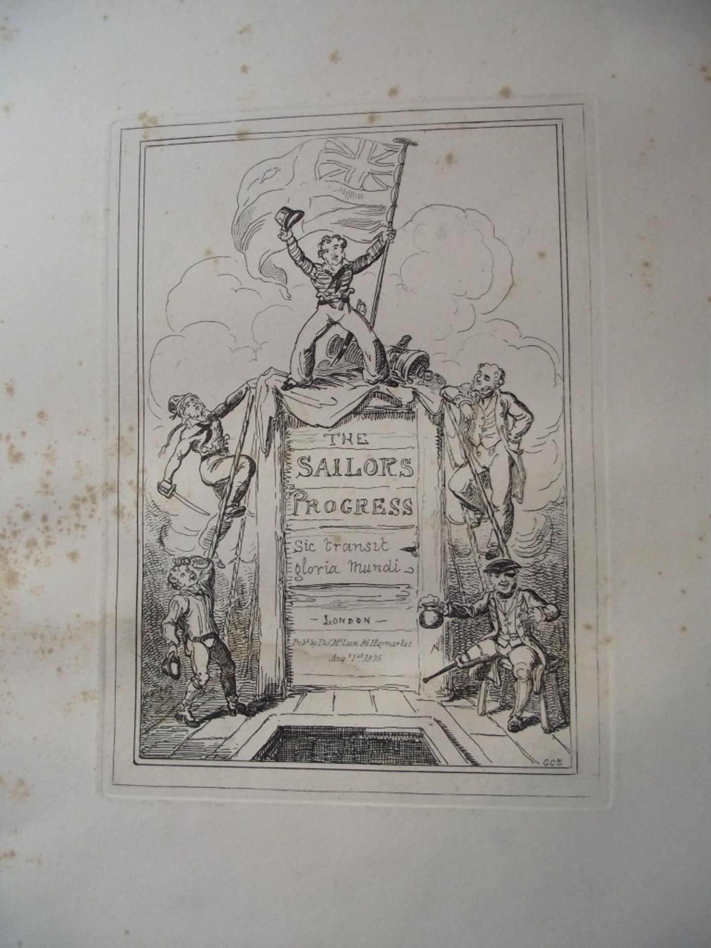 9 x Engravings "Sailors Progress" By George Cruikshank - Circa 1800's - Image 2 of 11