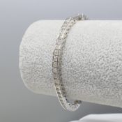 4.85 Carat Round Brilliant-Cut Diamond Bracelet In 14K White Gold
