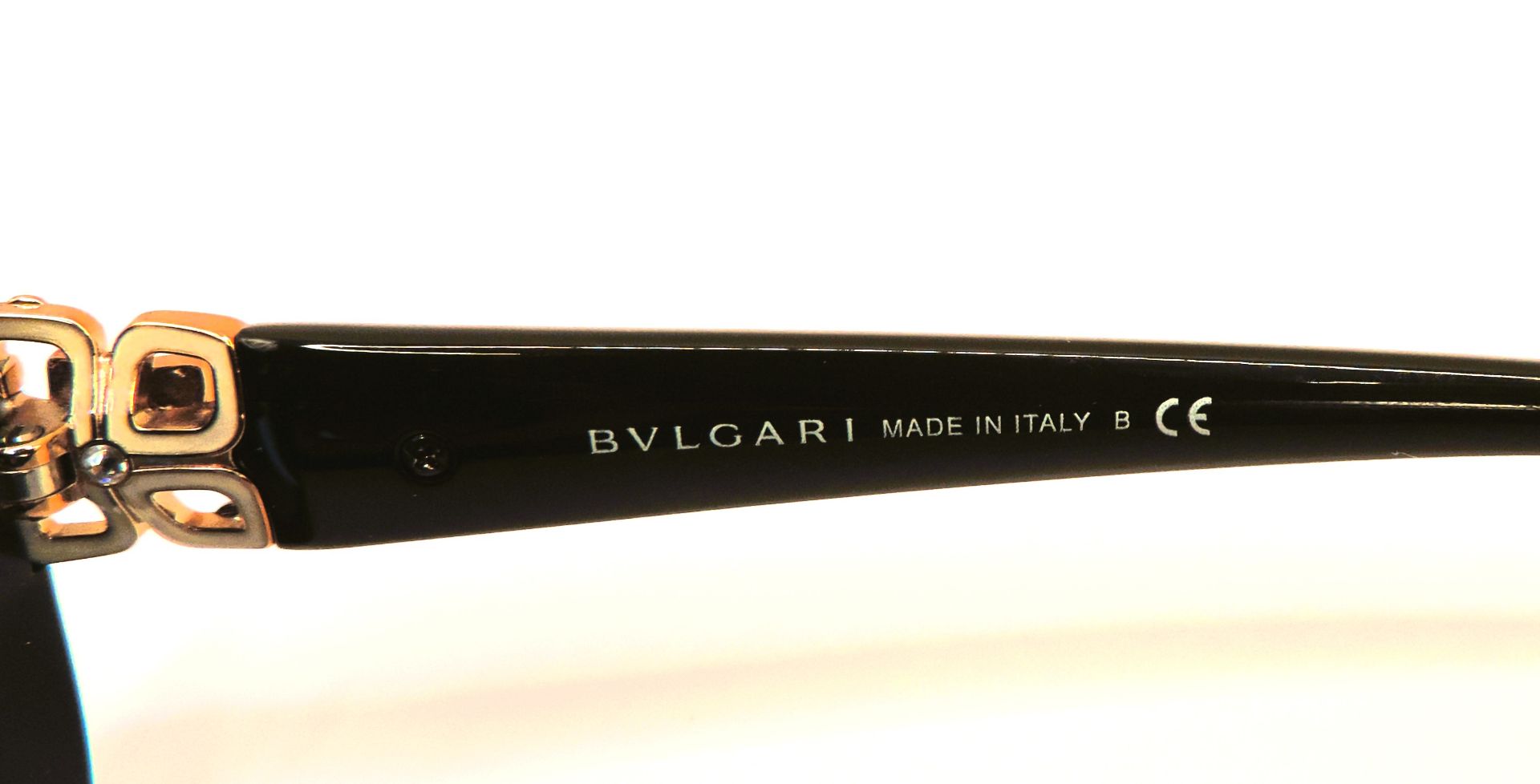 BVLGARI Black Sunglasses 8171-C Jewelled Hinged Detail New With Box & Certificate - Image 14 of 17