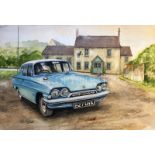 Ford Consul Classic 1960's Extra Large Metal Wall Art.