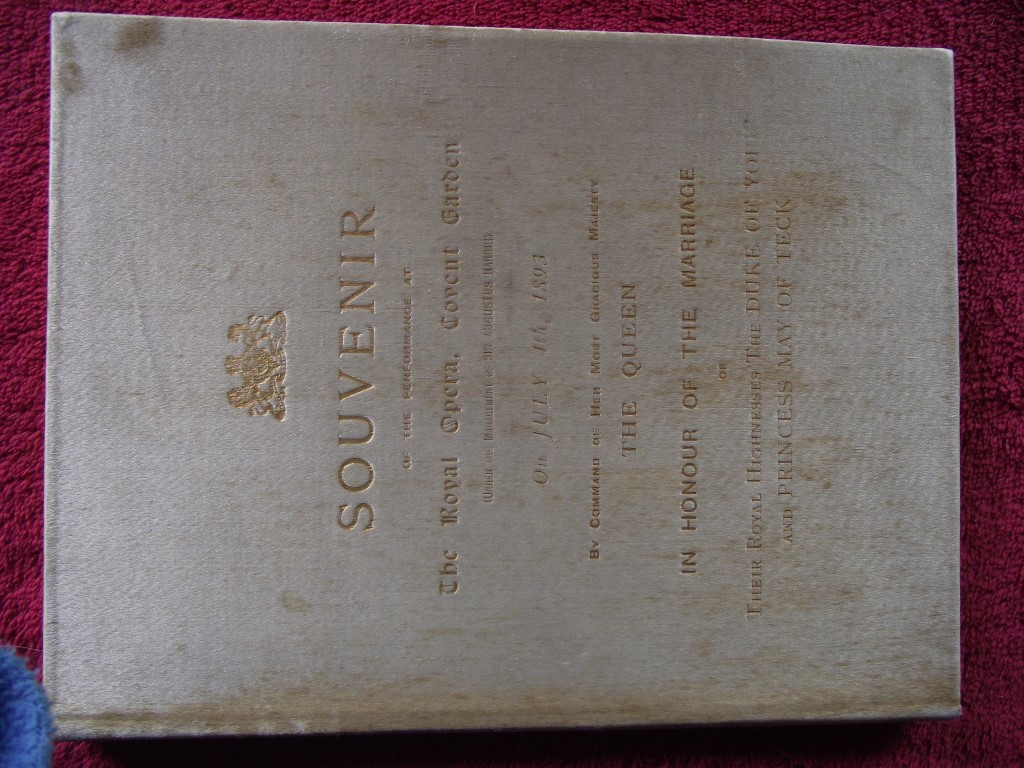 Souvenir of The Performance At The Royal Opera, Covent - July 4th, 1893