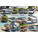 Lancaster City Transport Multi-Montage Extra Large Metal Wall Art.