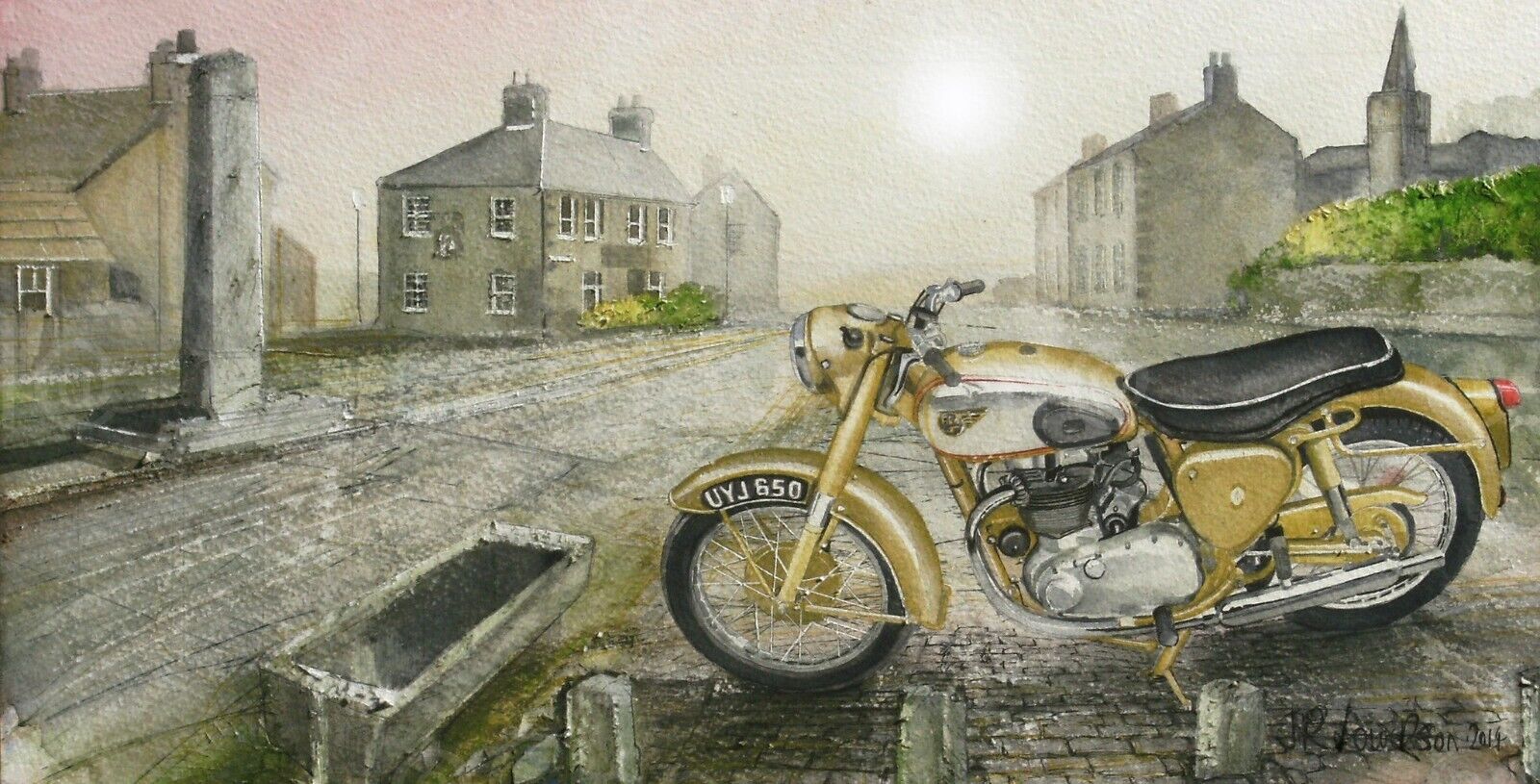 BSA Golden Flash 650cc 1960' Motorbike Extra Large Metal Wall Art.