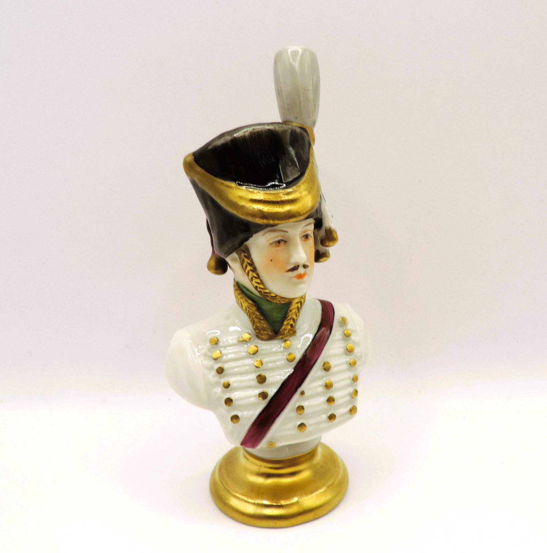 Rudolf Kammer Volkstedt Porcelain Bust of Napoleonic Marshal Eugène de Beauharnais - Image 2 of 9