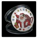 Santa Merry Christmas Silver Plated Commemorative Coin