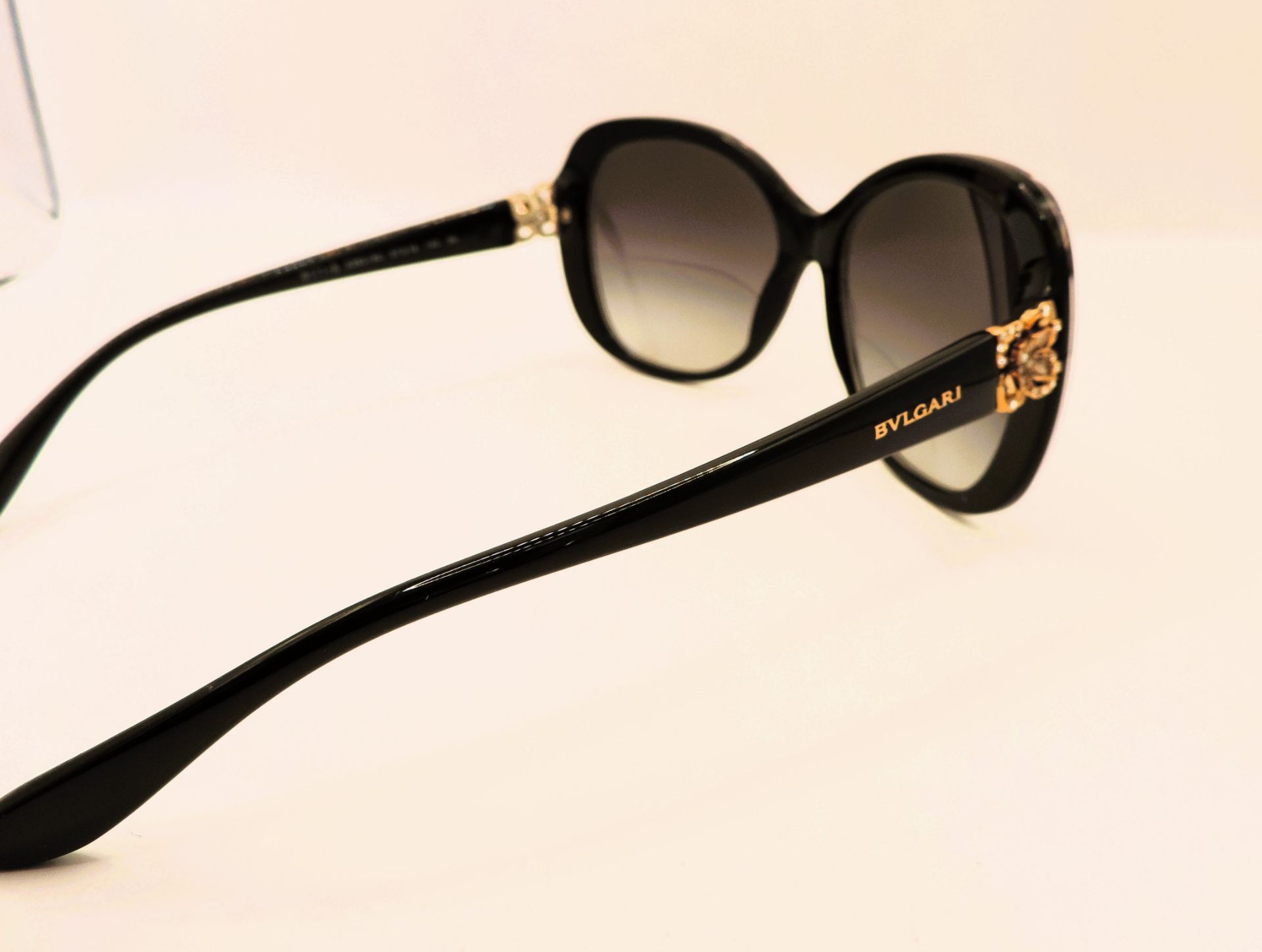 BVLGARI Black Sunglasses 8171-C Jewelled Hinged Detail New With Box & Certificate - Image 12 of 17