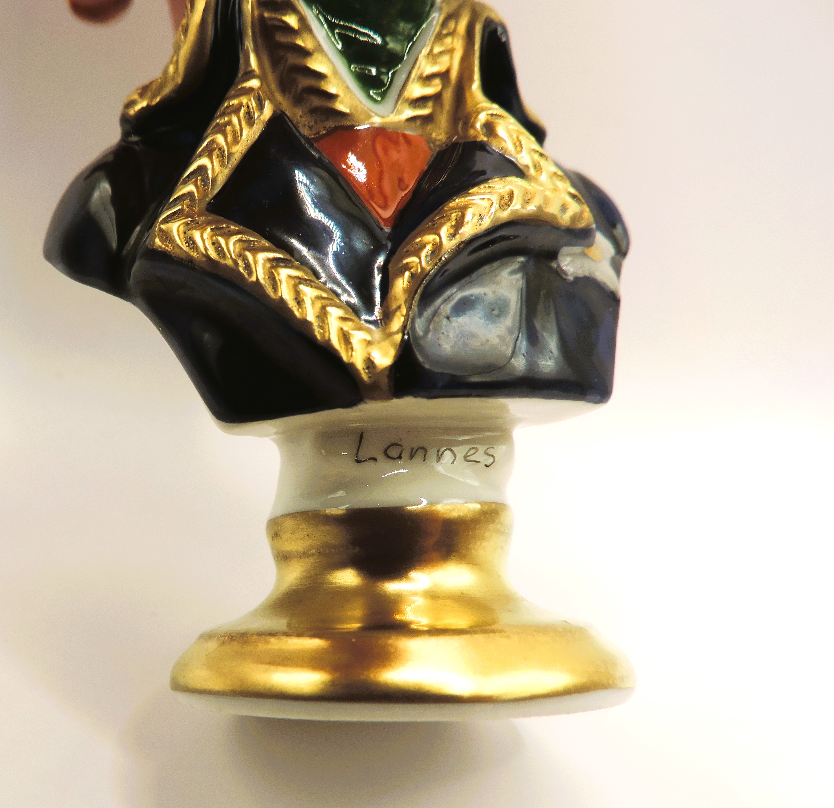Rudolf Kammer Volkstedt Miniature Porcelain Bust of Napoleon Marshal Jean Lannes - Image 6 of 8