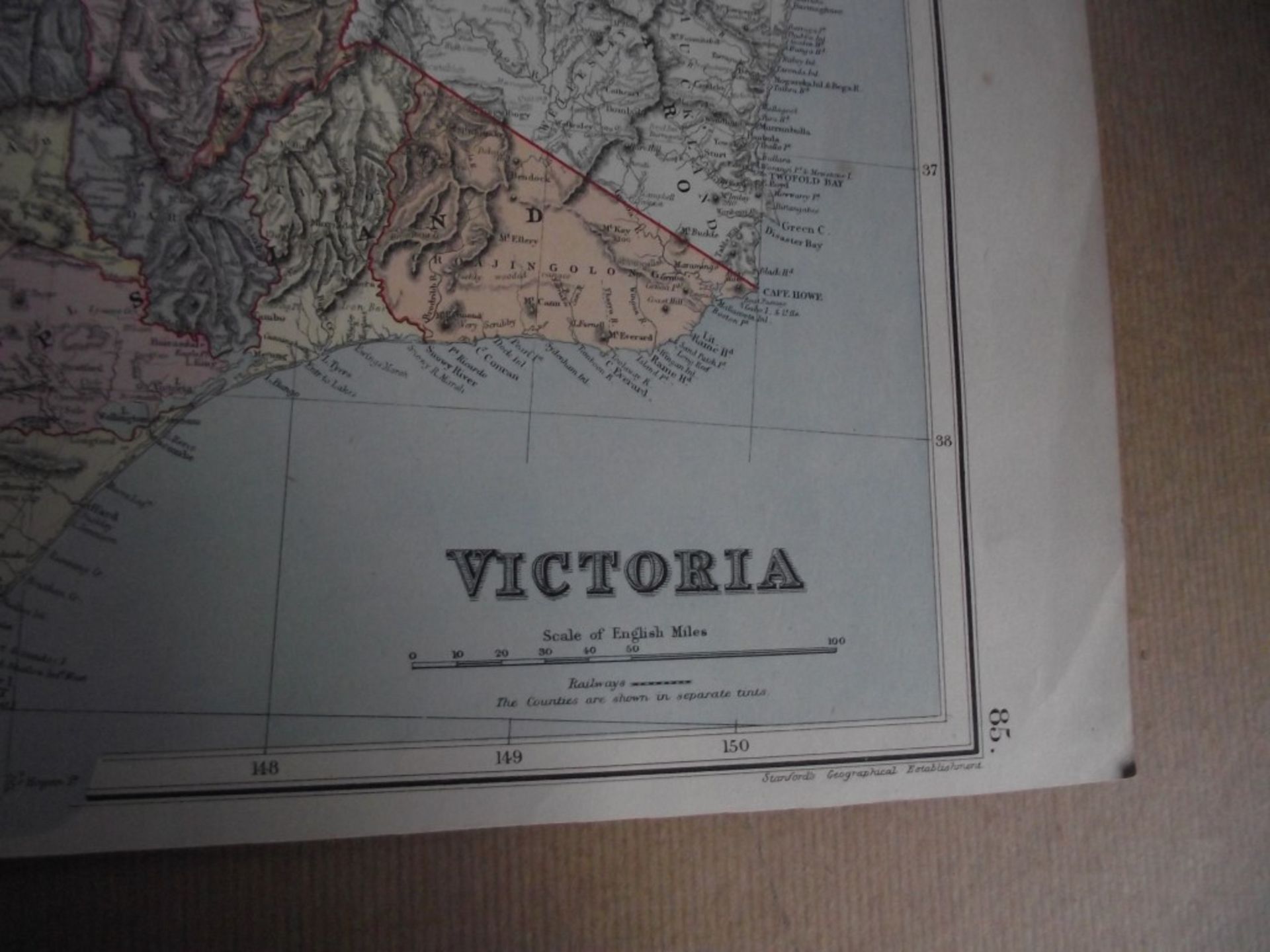9 x Australia & World Maps - Edward Stanford London Atlas - Circa 1880' - Image 3 of 36