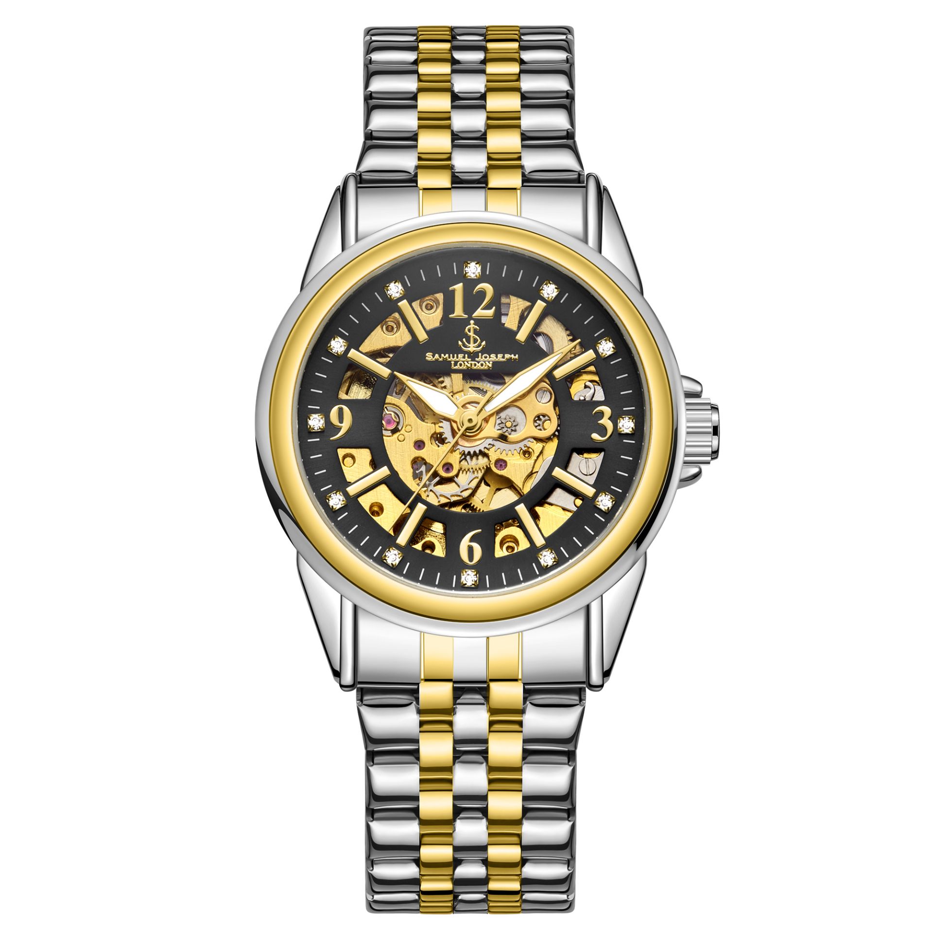 Samuel Joseph Limited Edition Skeleton Jubilee Two Tone Watch - Free Delivery & 2 Year Warranty