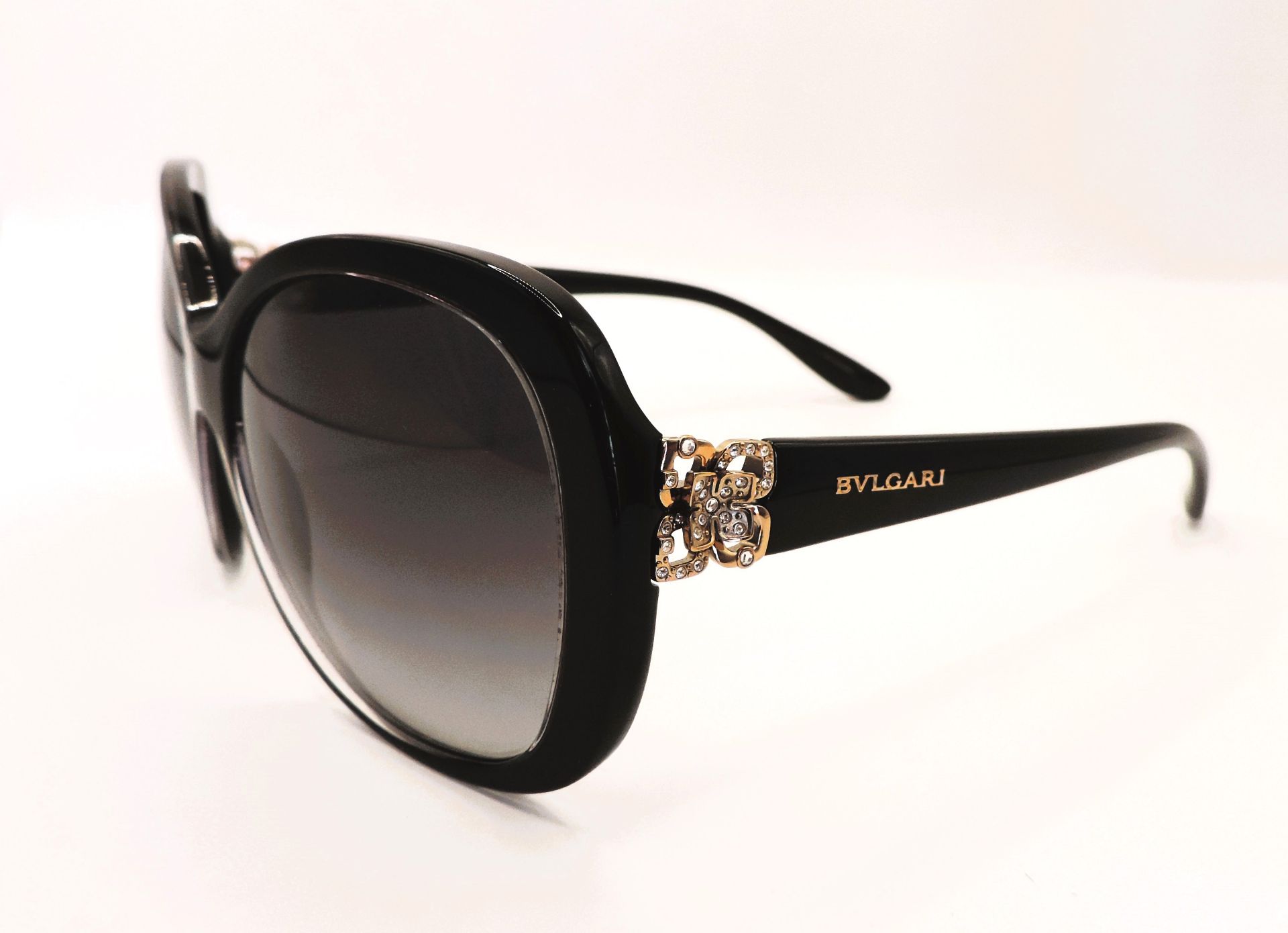 BVLGARI Black Sunglasses 8171-C Jewelled Hinged Detail New With Box & Certificate - Image 10 of 17