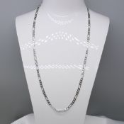 Sterling Silver Figaro Link Extendable Chain