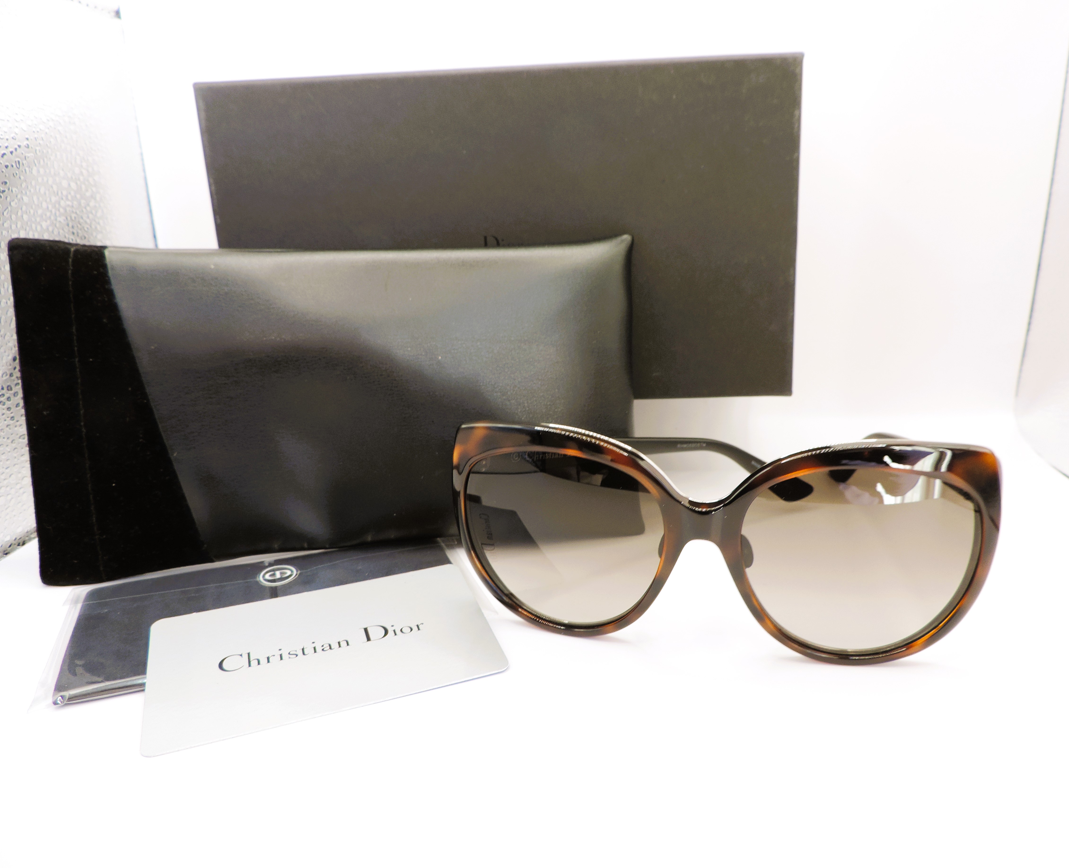 Christian Dior DIORIFIC Havanah Gold Sunglasses 3BZHA New With Box & Case