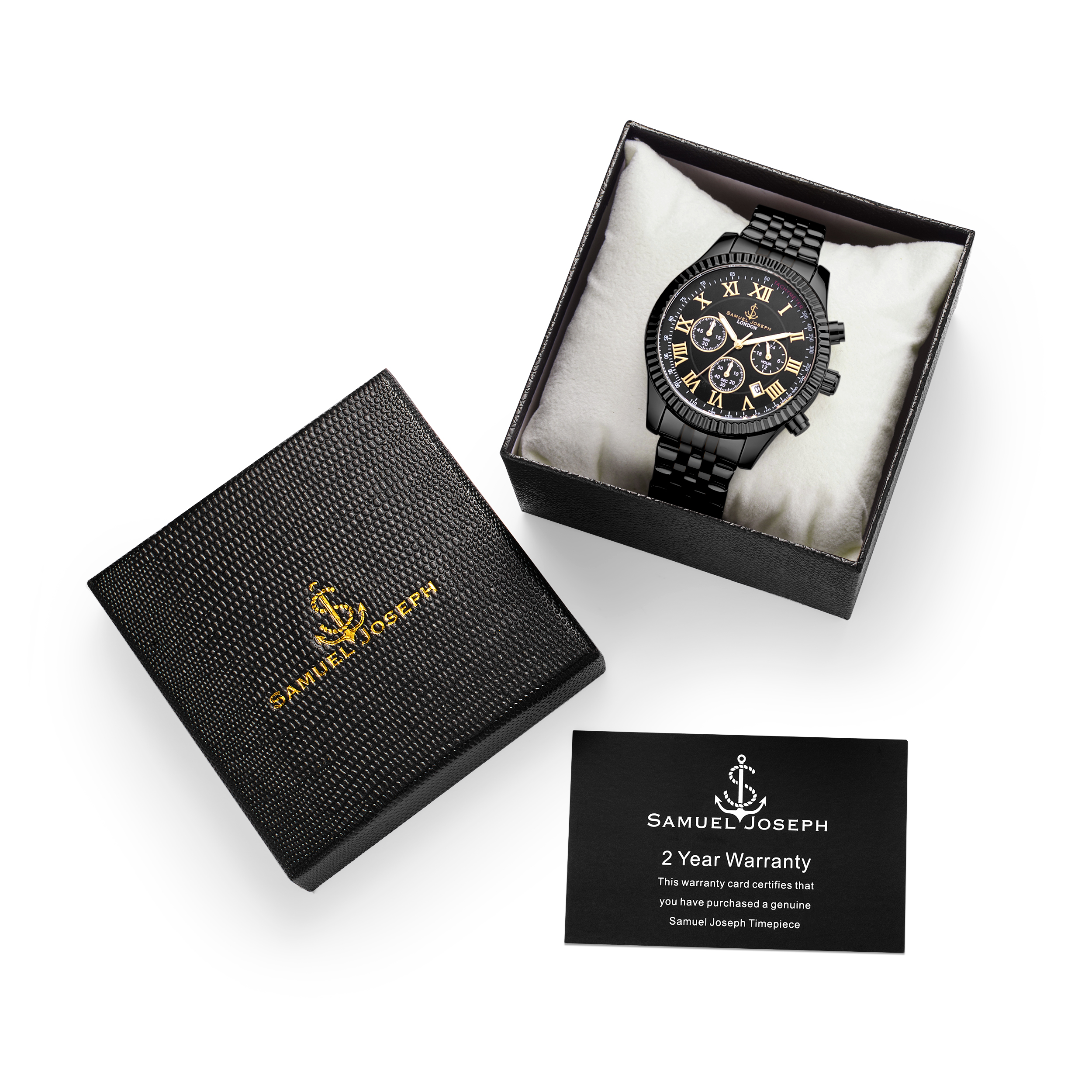 Samuel Joseph Limited Edition Speed Exquisite Black Mens Watch - Free Delivery & 2 Year Warranty - Image 5 of 5