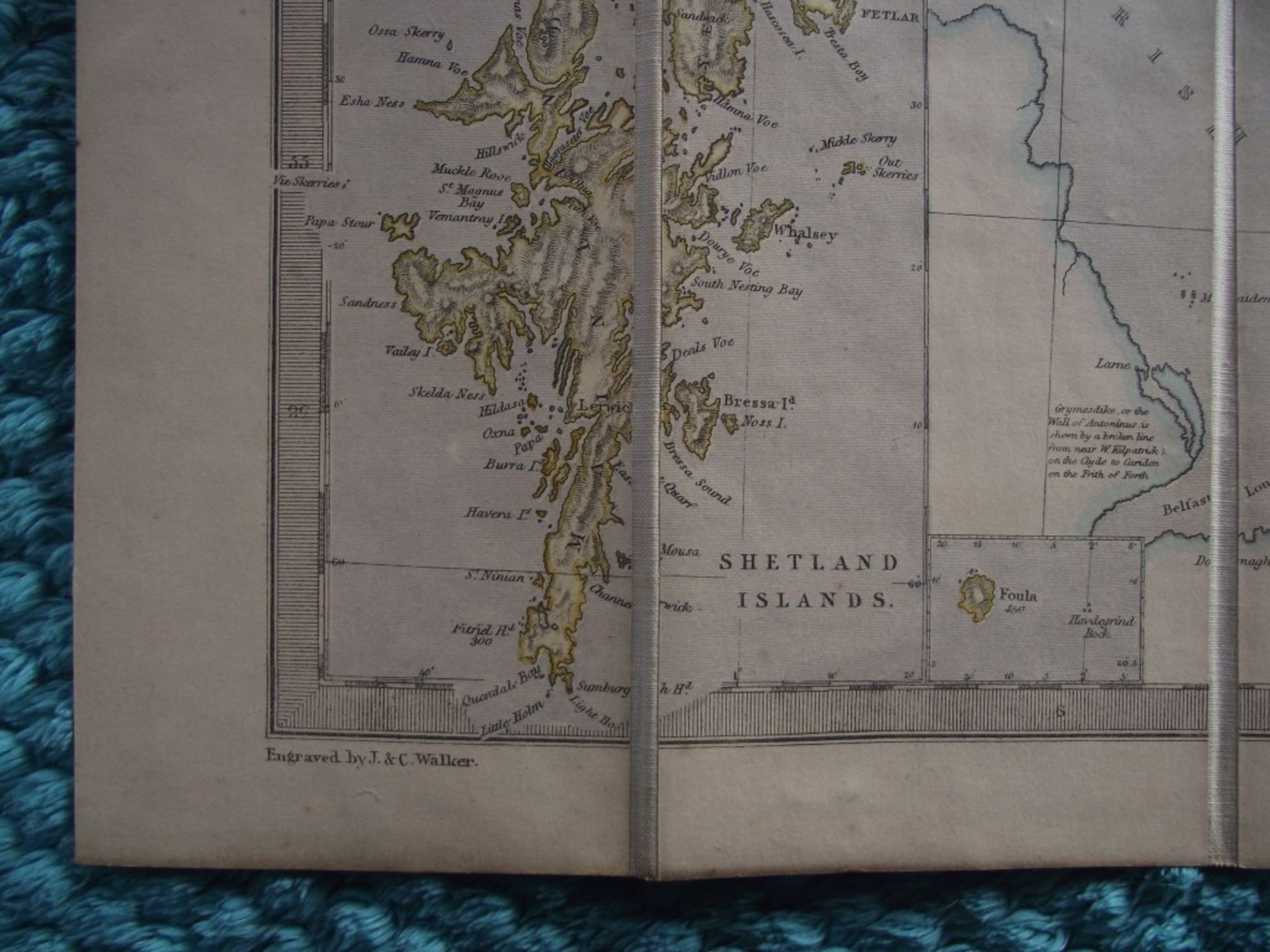 Stanford's Road and Railway Map of Scotland - 1858 - 24 Panels Laid On Linen - Image 6 of 25