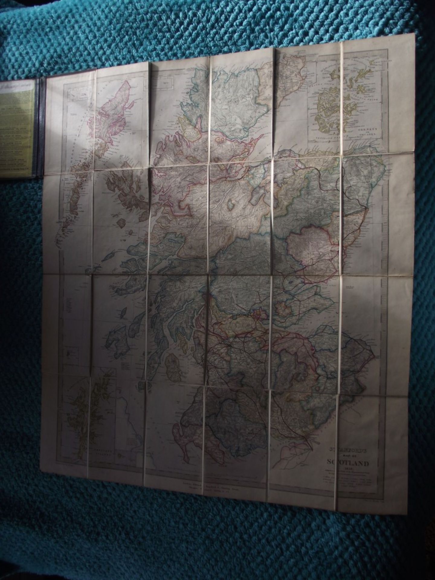 Stanford's Road and Railway Map of Scotland - 1858 - 24 Panels Laid On Linen - Image 18 of 25