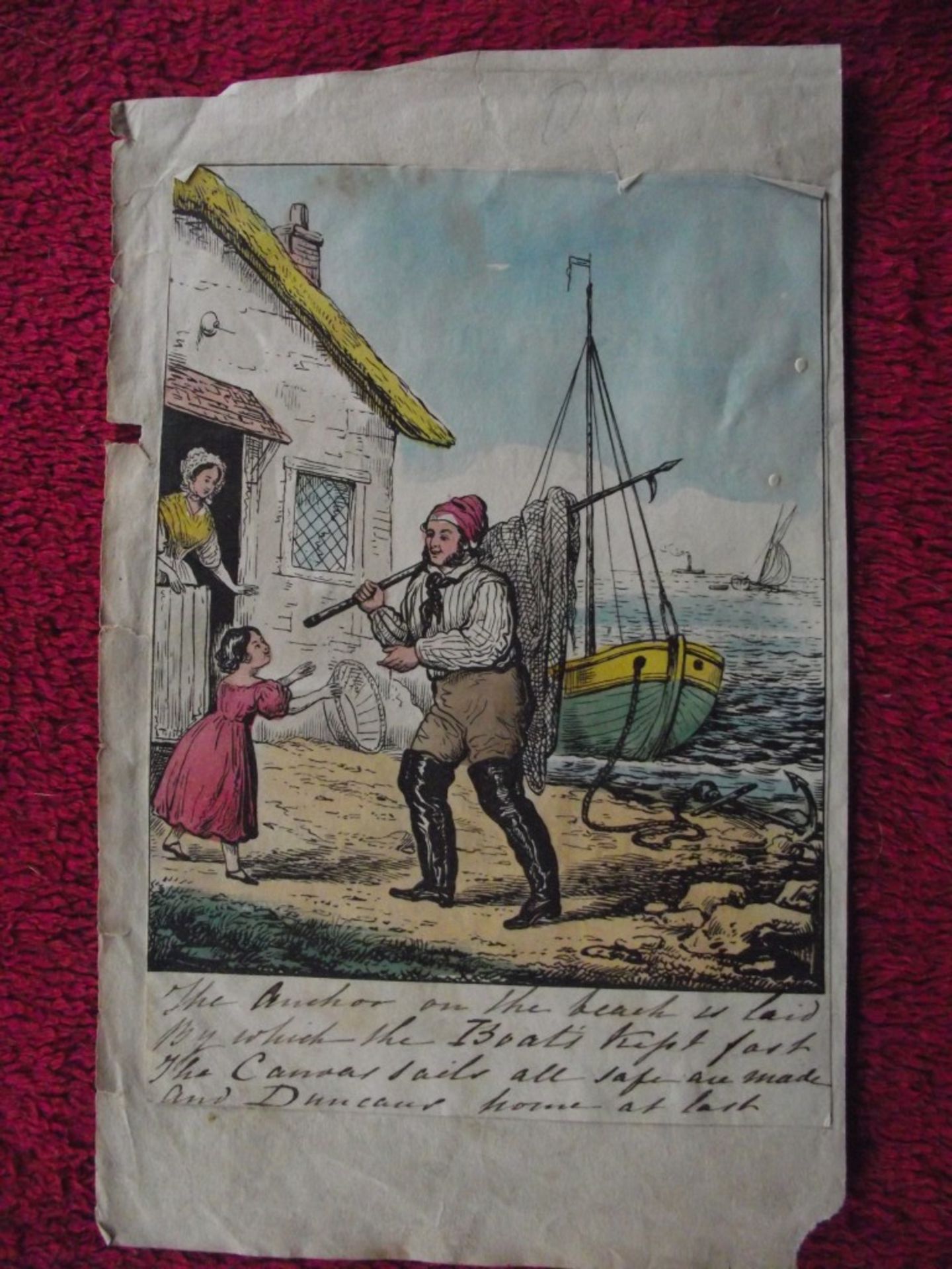 11 x 19th Cent. Hand Coloured Prints - Children's Books - Dean & Munday London 1841 - Image 2 of 12