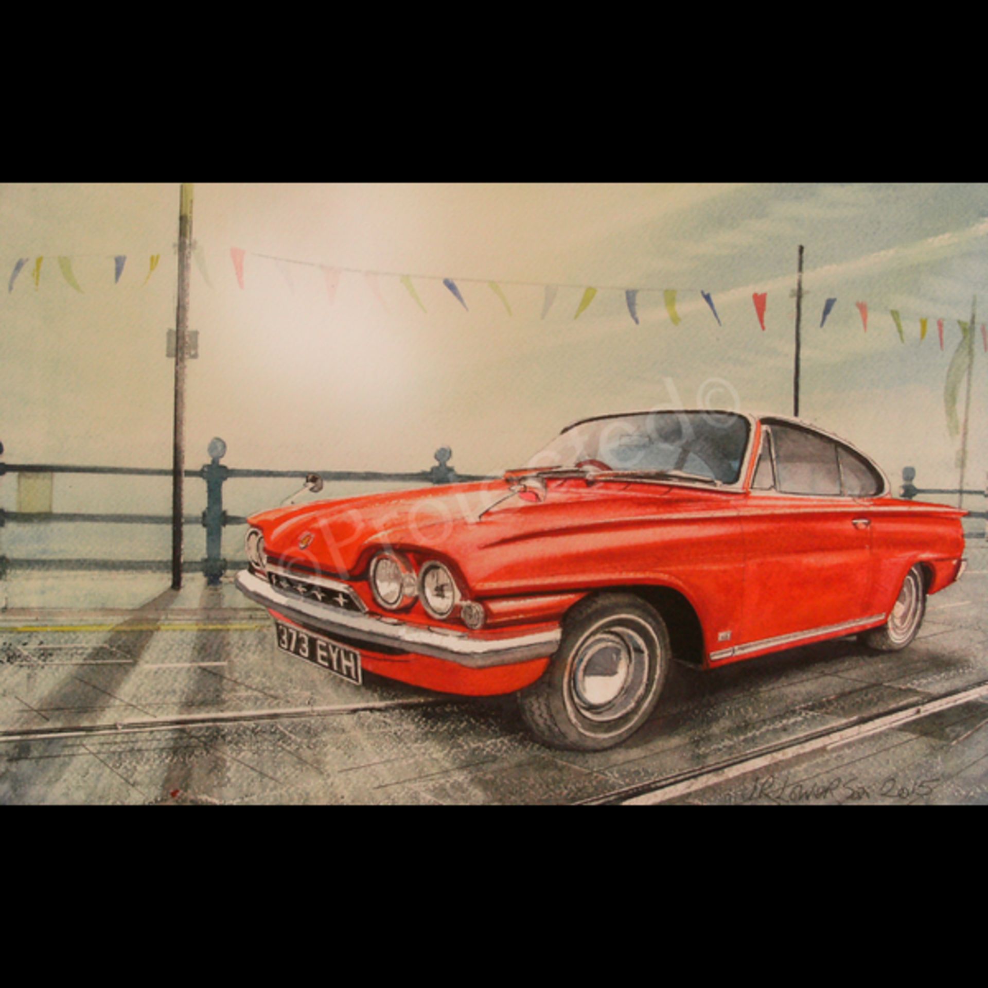 Ford Consul Capri 1960's Extra Large Metal Wall Art.